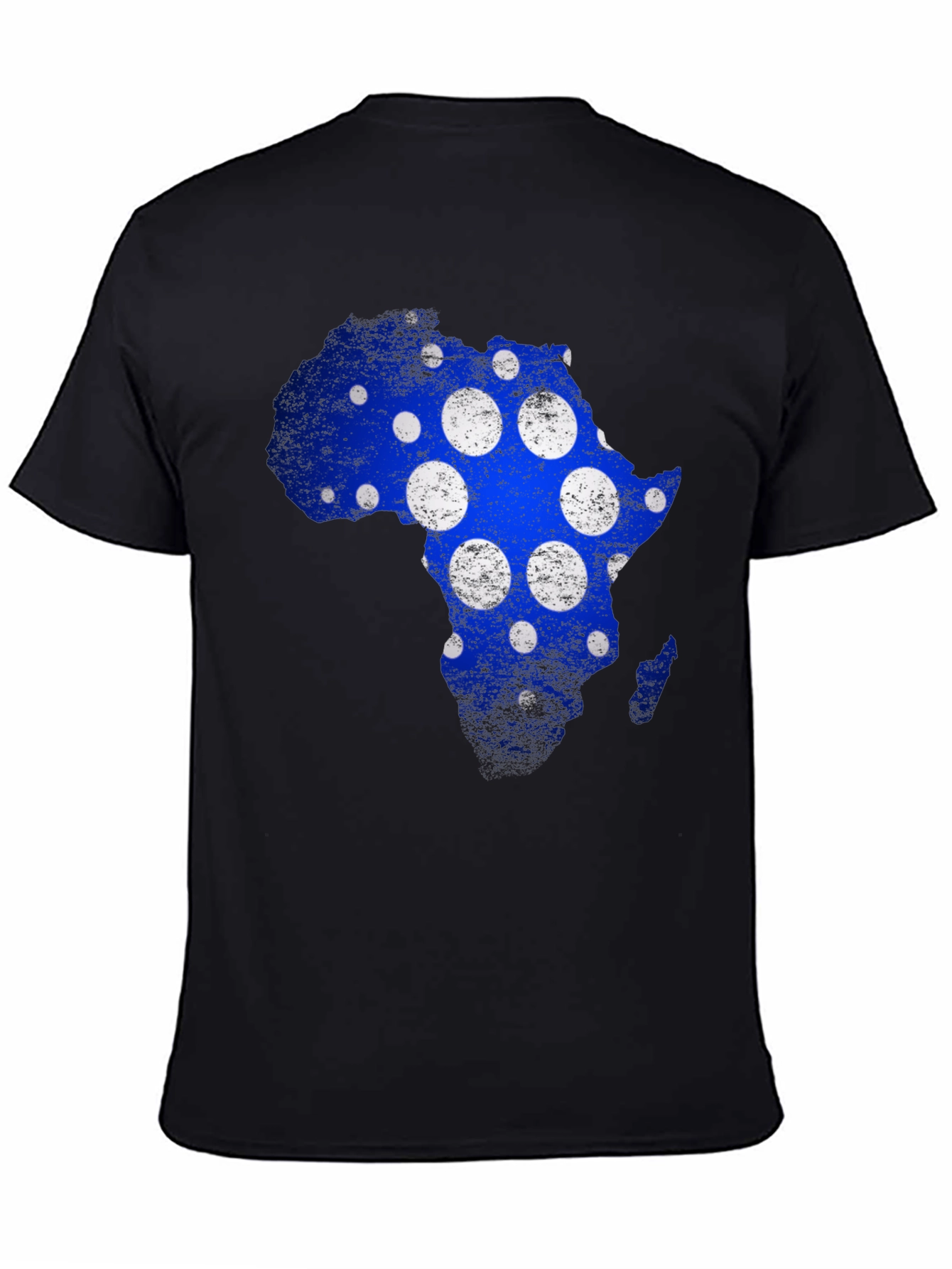 Africa Map Polka Dot Graphic Tee - Black