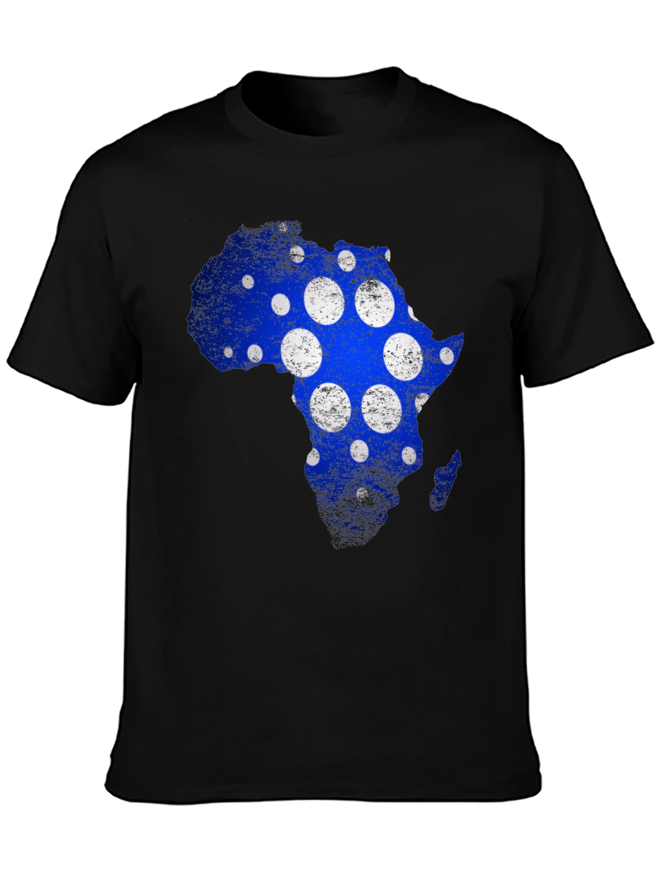 Africa Map Polka Dot Graphic Tee - Black