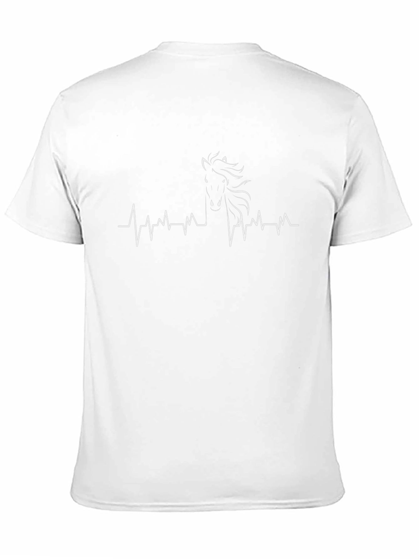 Horse Heartbeat T-Shirt - Black Cotton Tee