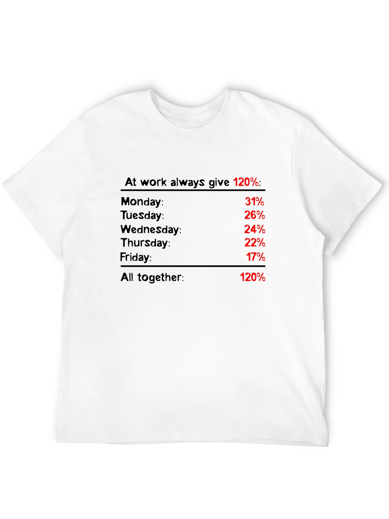 At Work Always Give 120% T-Shirt