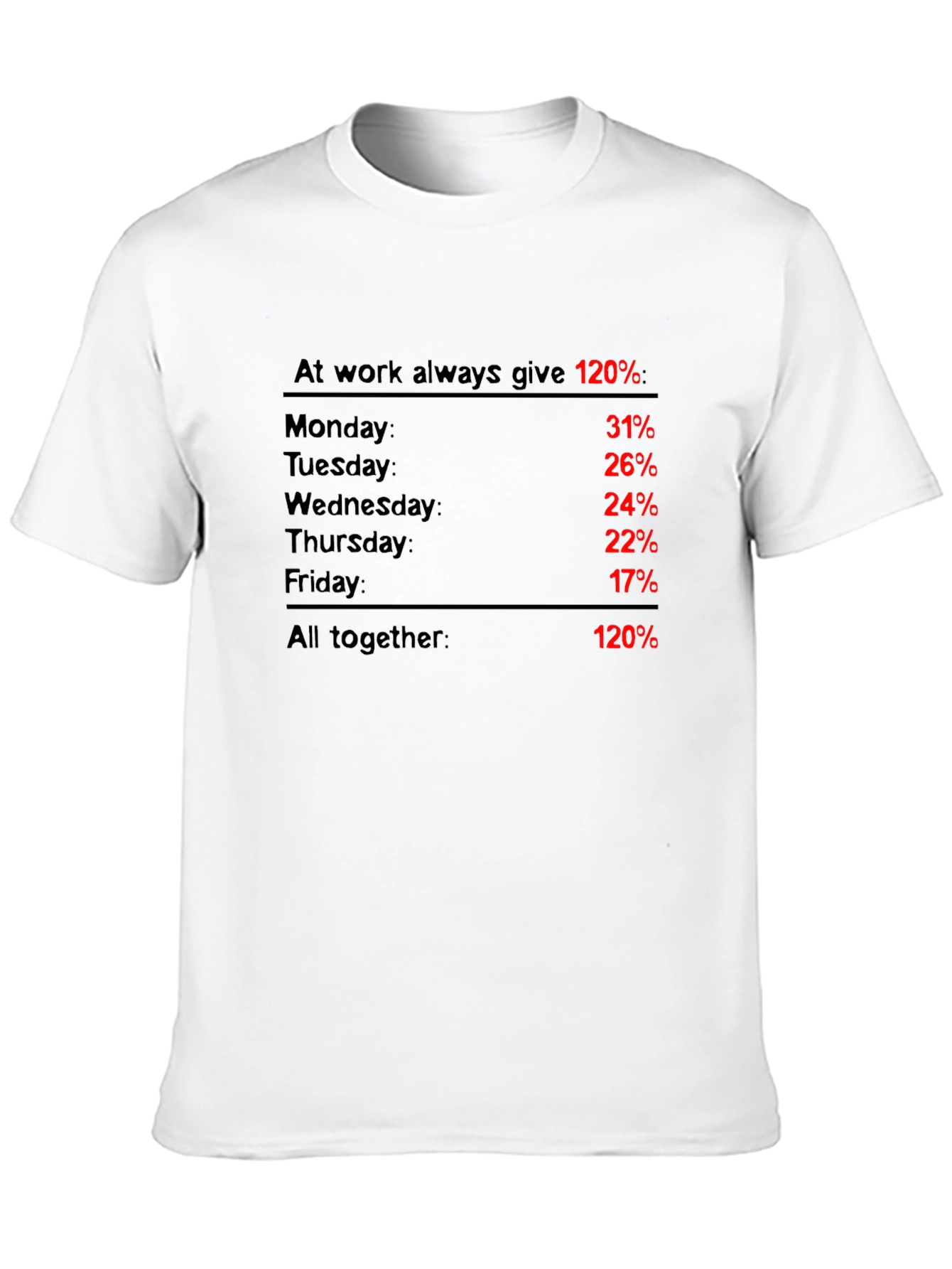At Work Always Give 120% T-Shirt