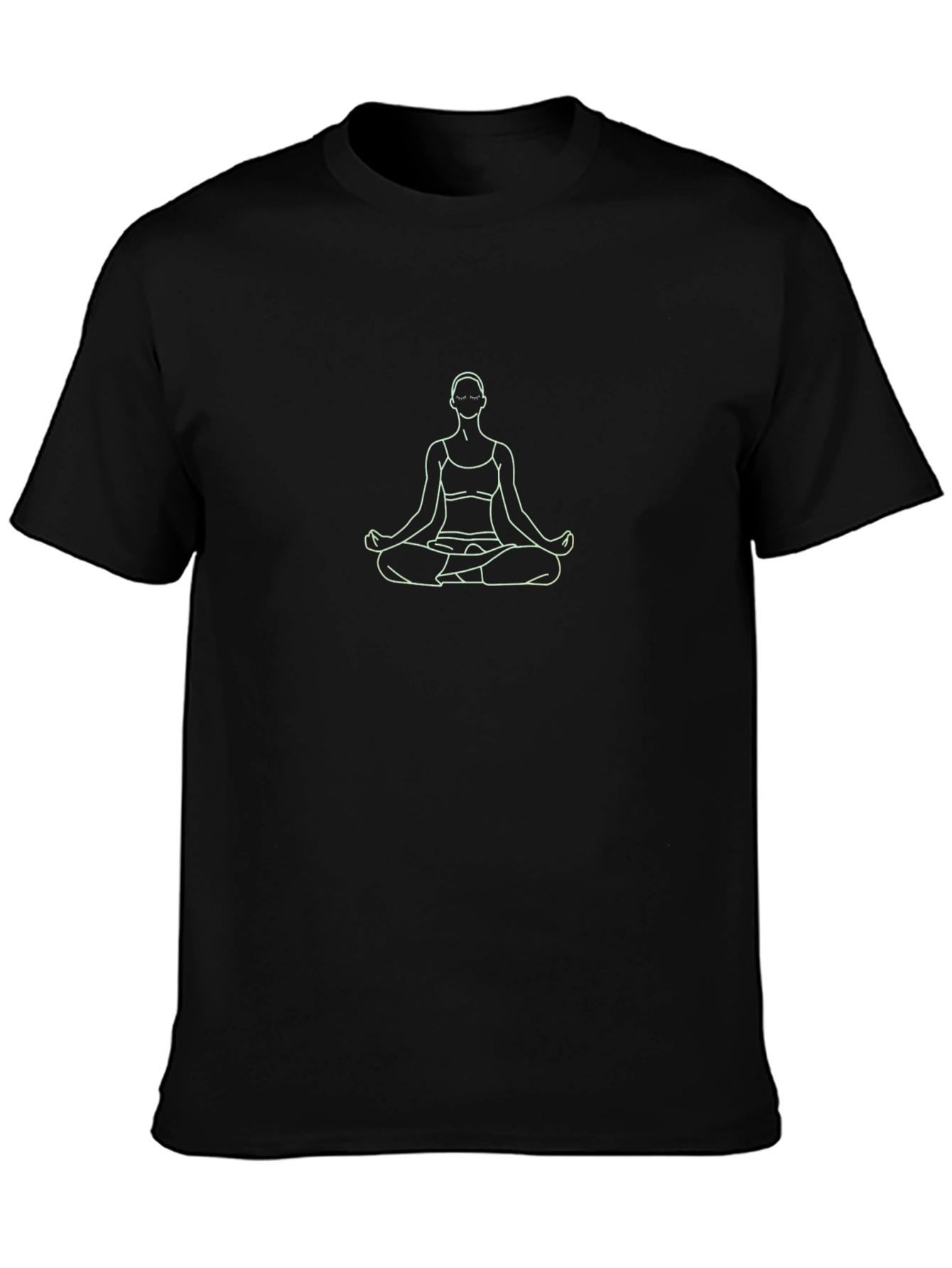 Yoga Pose Graphic Tee - Minimalist Design