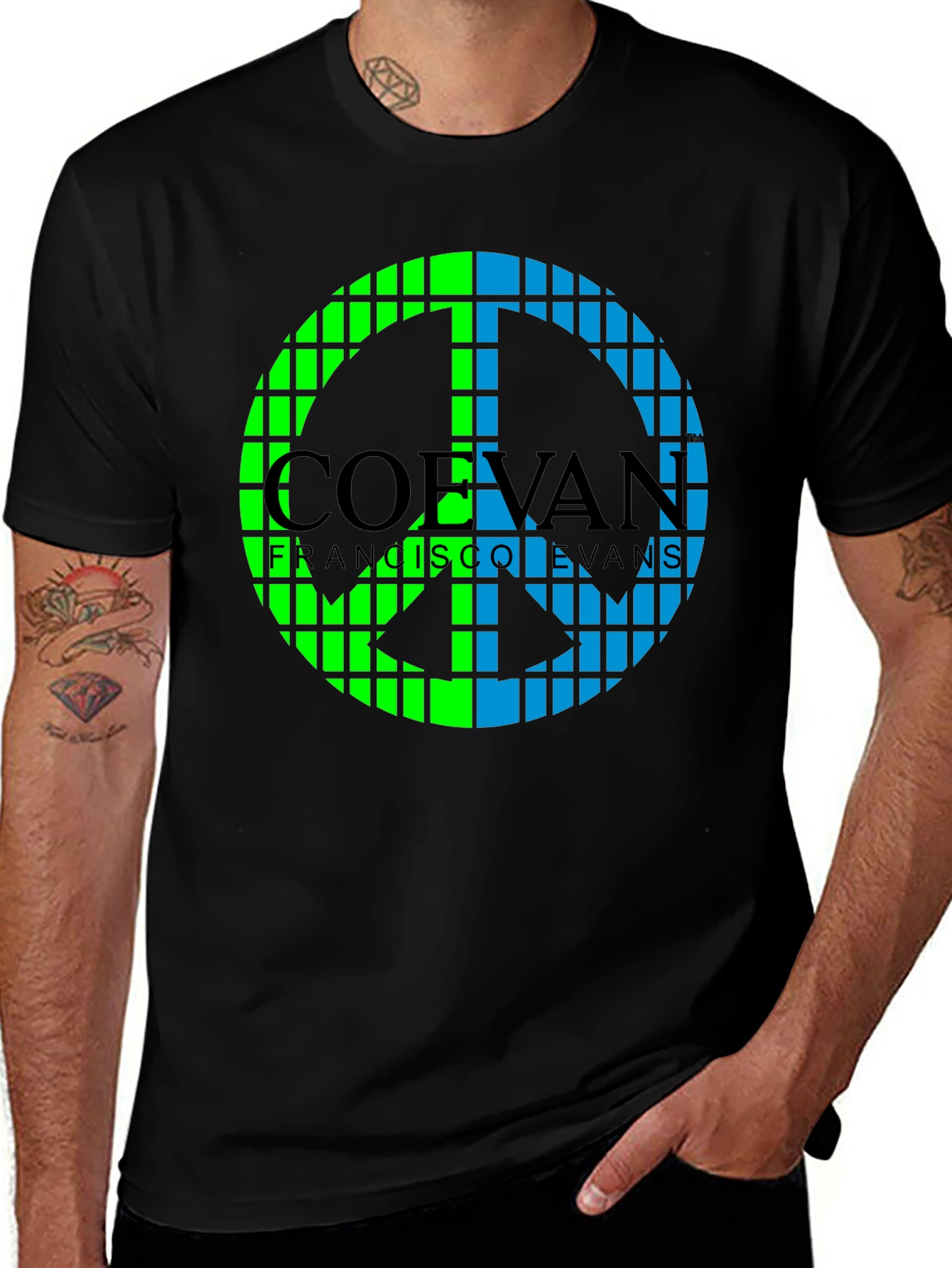 Pixel Peace Sign Tee: Stylish Black T-Shirt