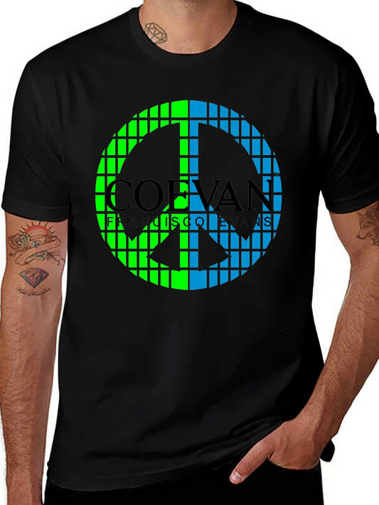 Pixel Peace Sign Tee: Stylish Black T-Shirt