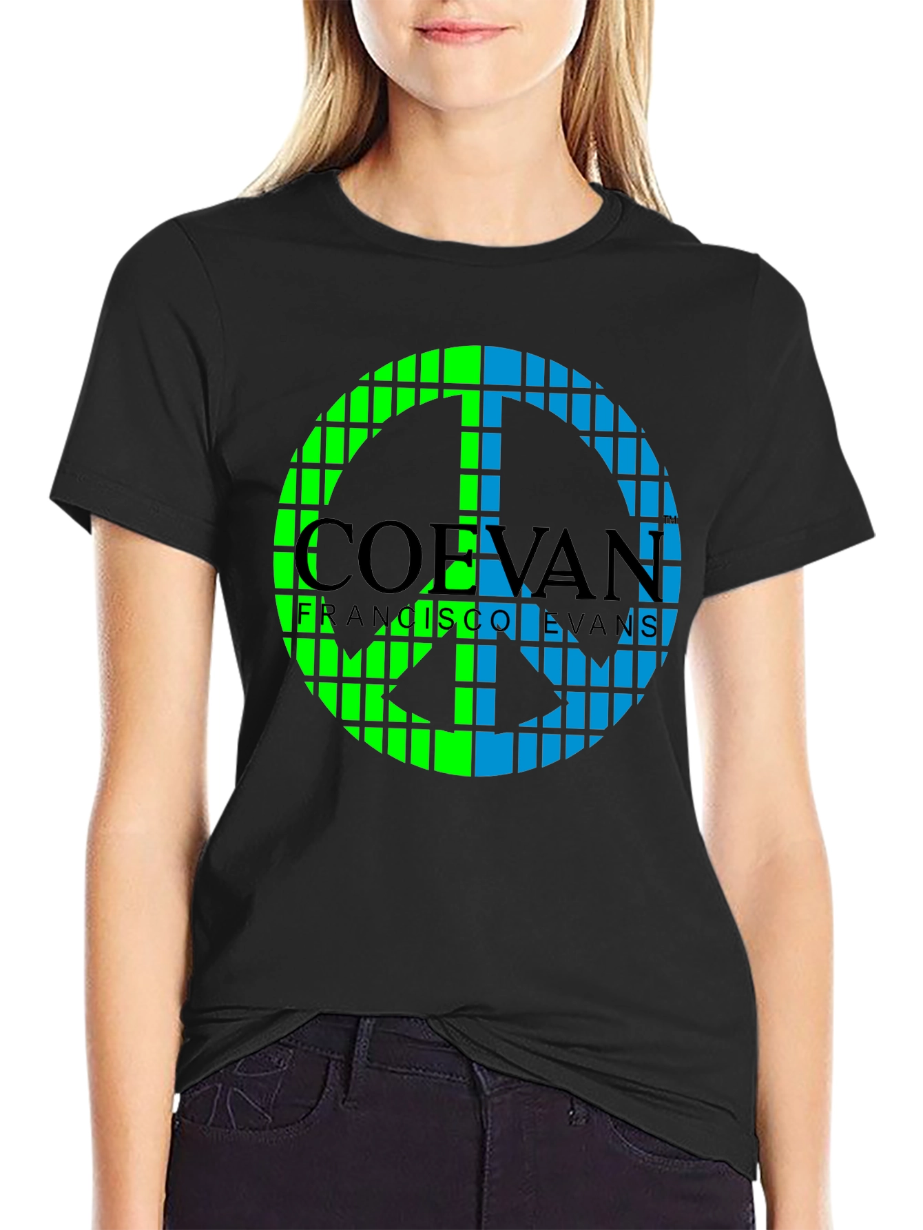 Pixel Peace Sign Tee: Stylish Black T-Shirt