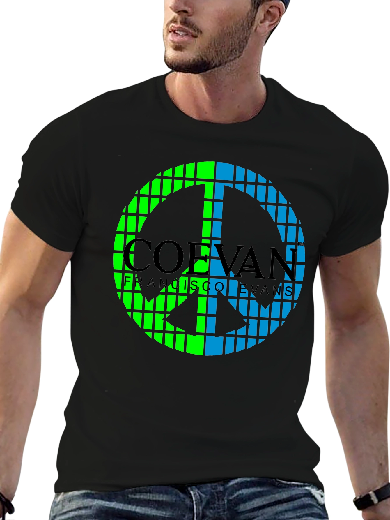 Pixel Peace Sign Tee: Stylish Black T-Shirt