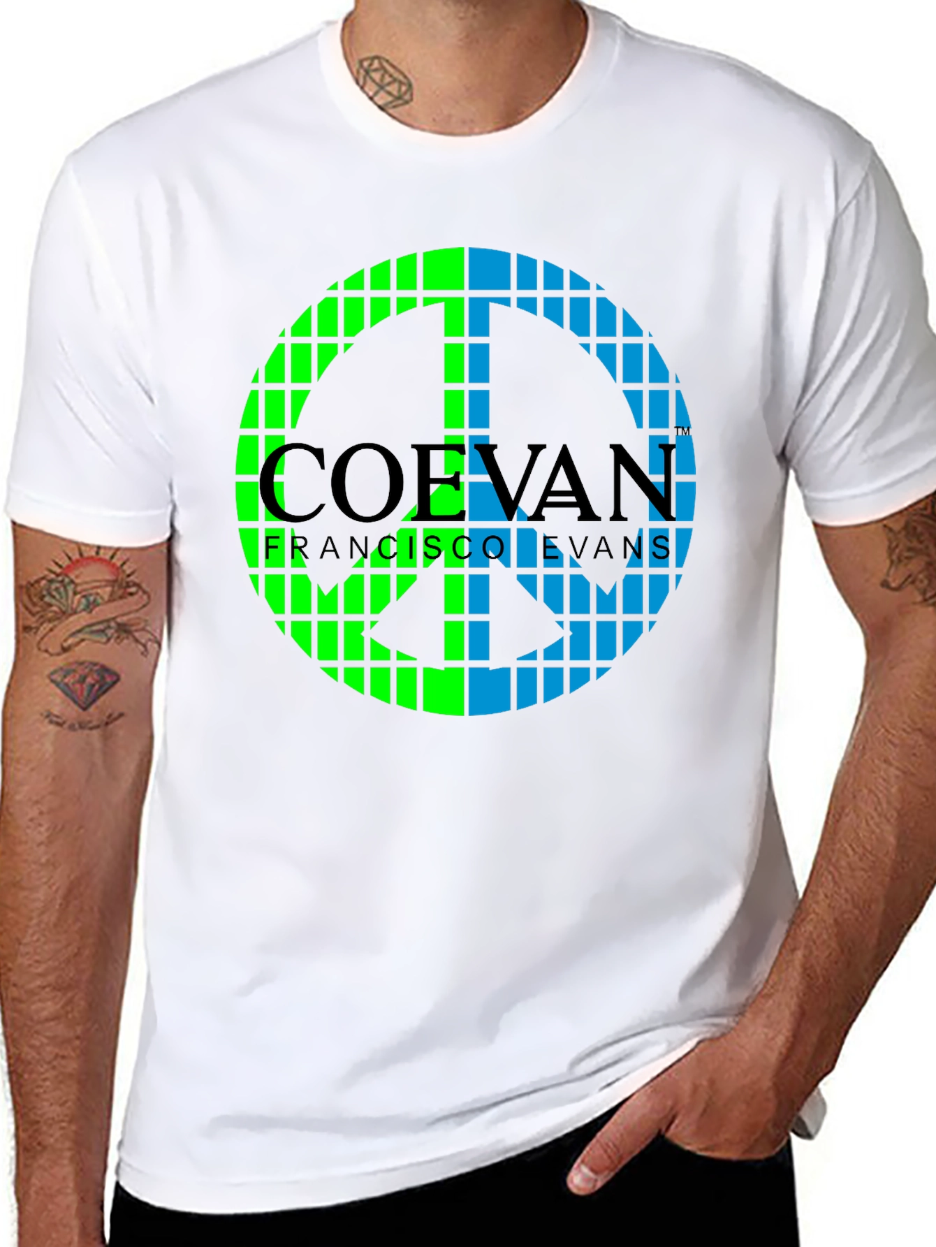 Pixel Peace Sign Tee: Stylish Black T-Shirt