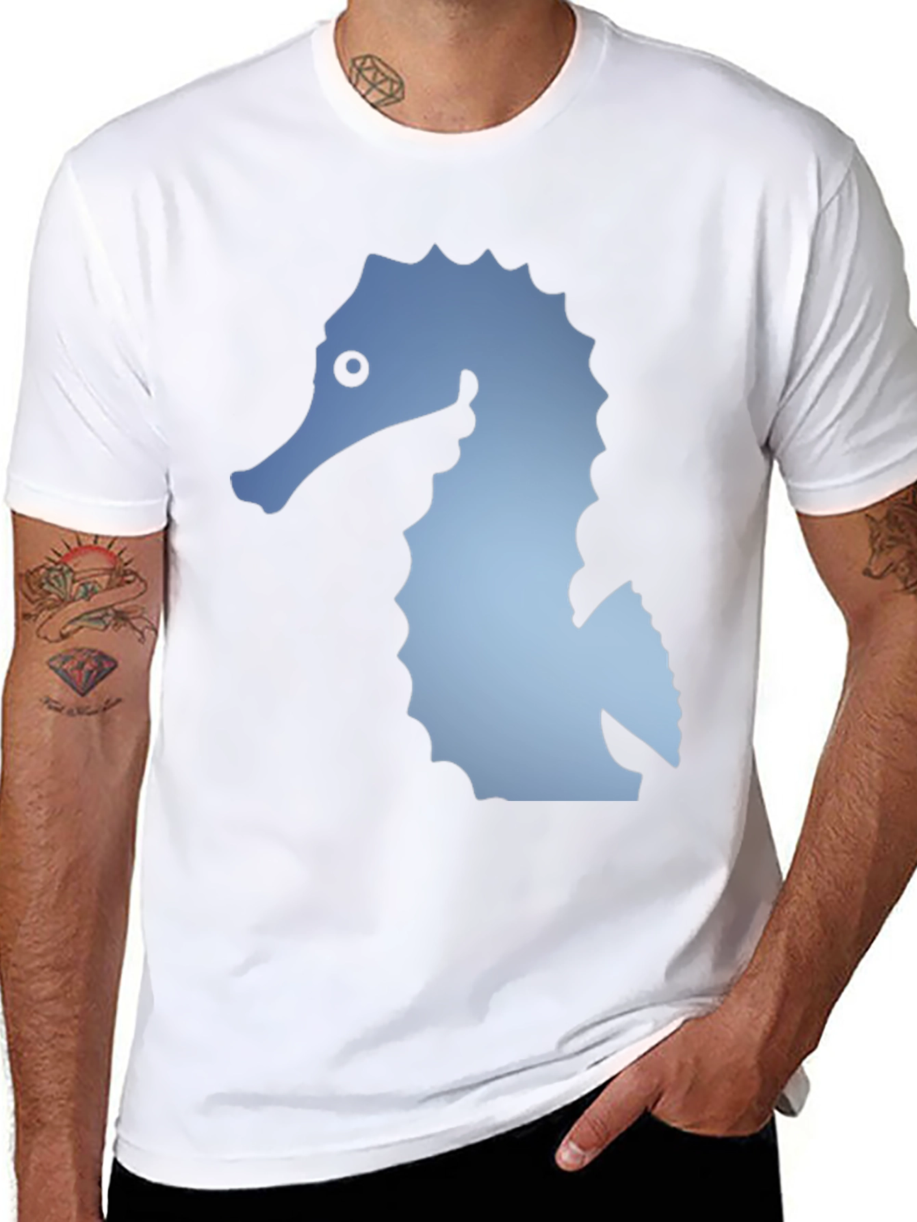 Seahorse Graphic Black T-Shirt