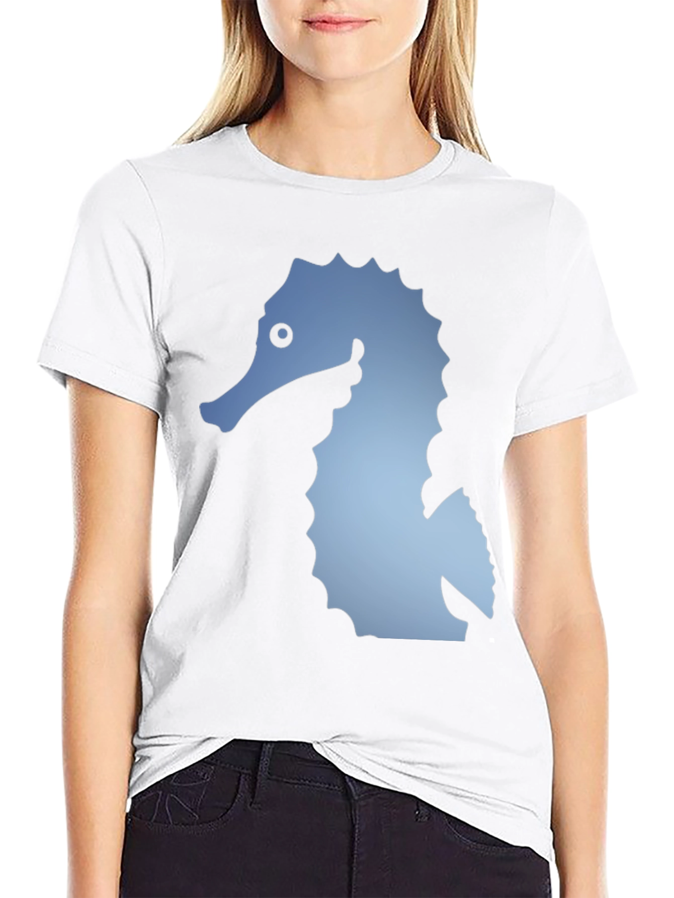 Seahorse Graphic Black T-Shirt