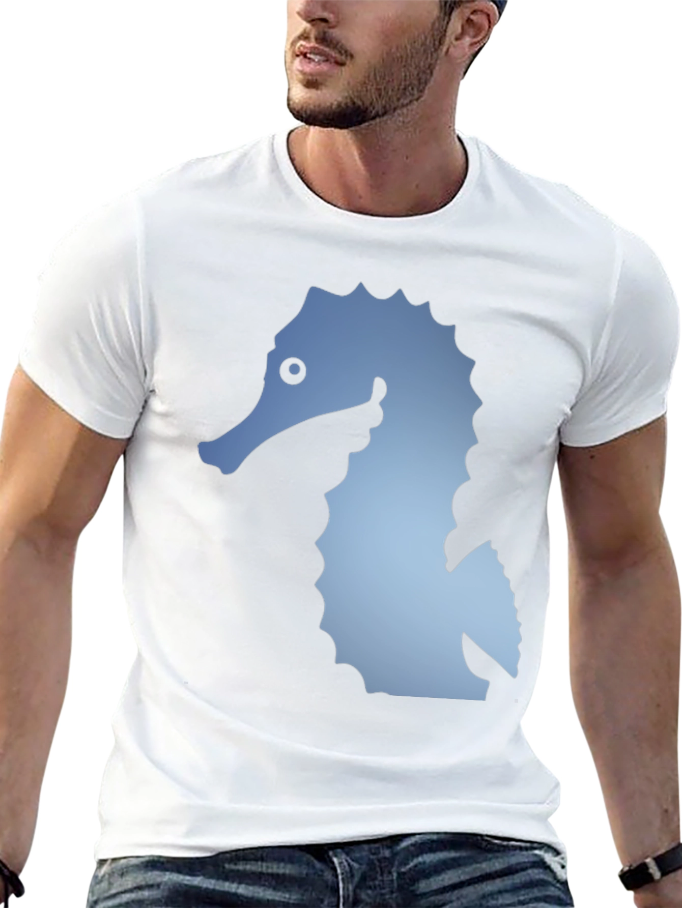 Seahorse Graphic Black T-Shirt