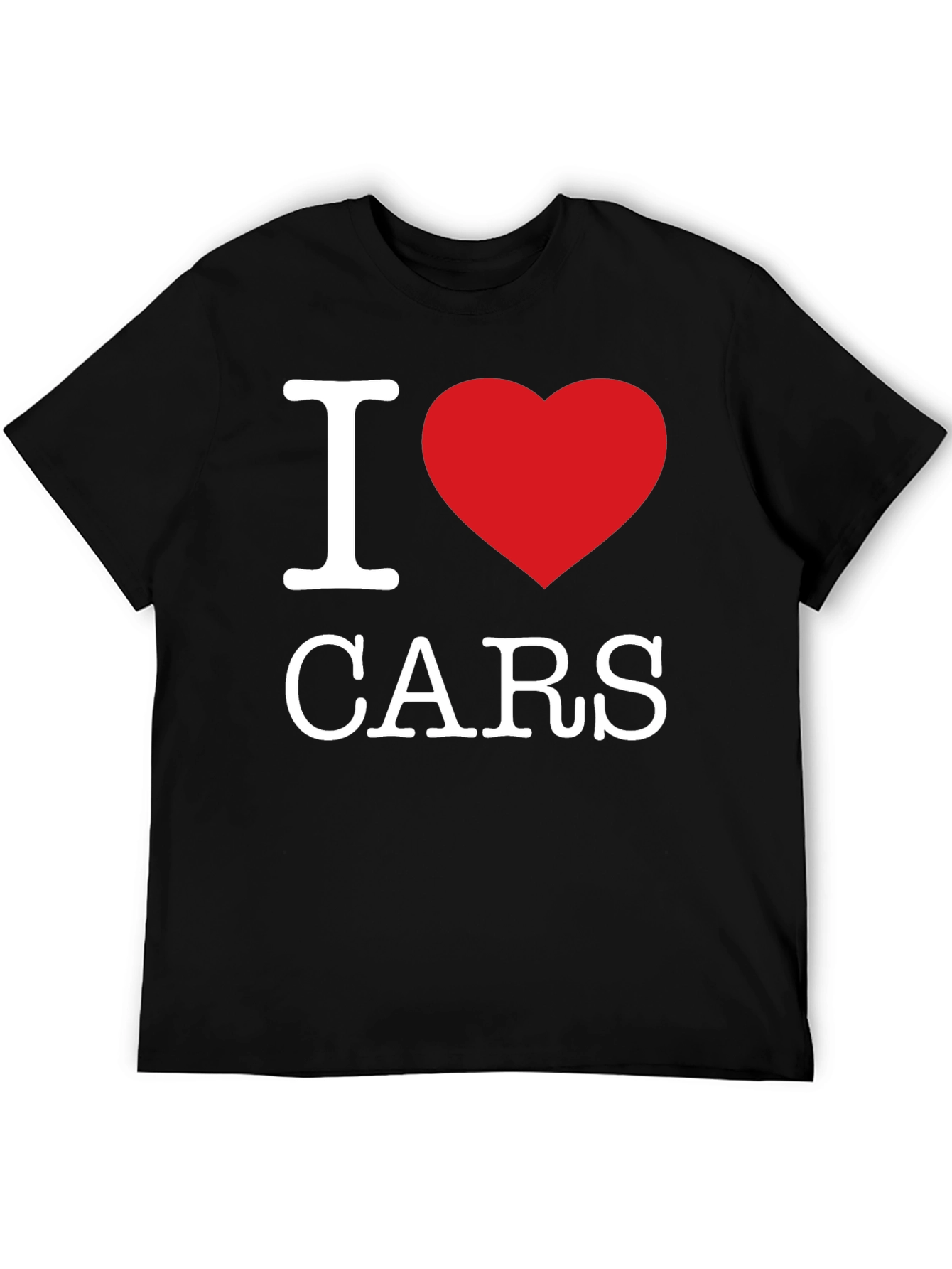 I Heart Cars T-Shirt - Black Cotton Blend