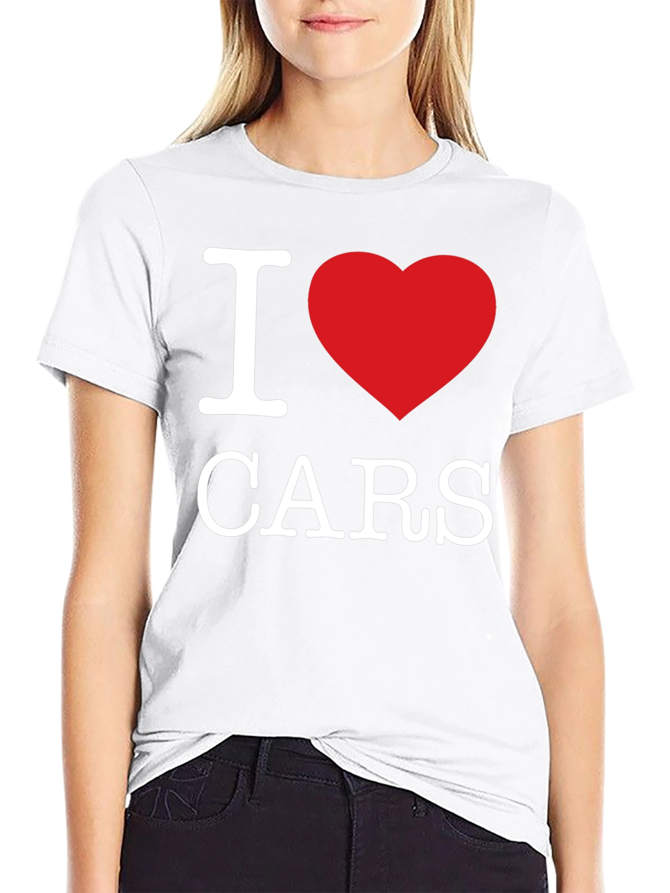 I Heart Cars T-Shirt - Black Cotton Blend