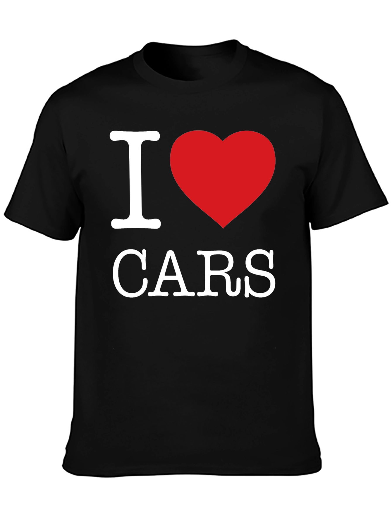 I Heart Cars T-Shirt - Black Cotton Blend