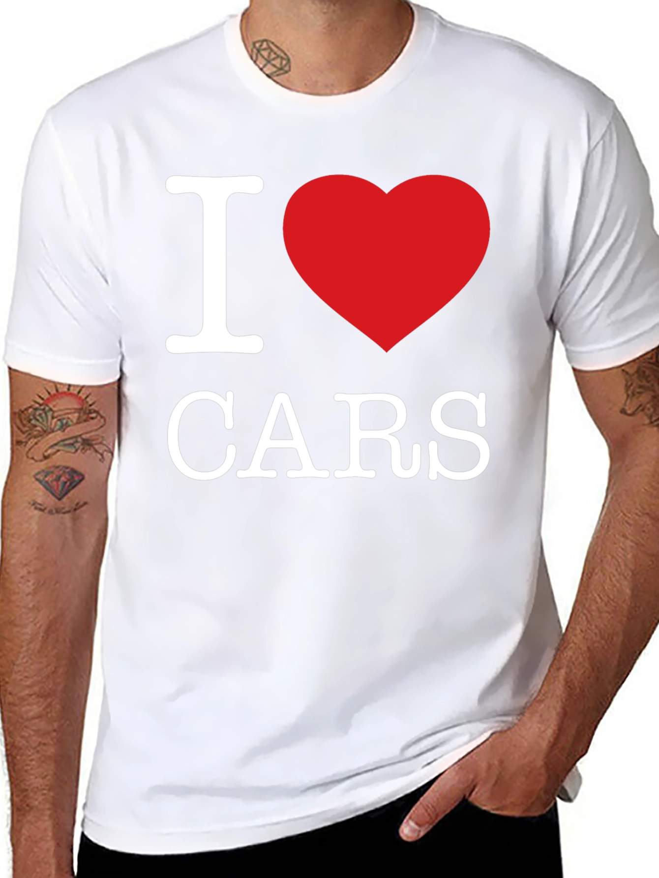 I Heart Cars T-Shirt - Black Cotton Blend