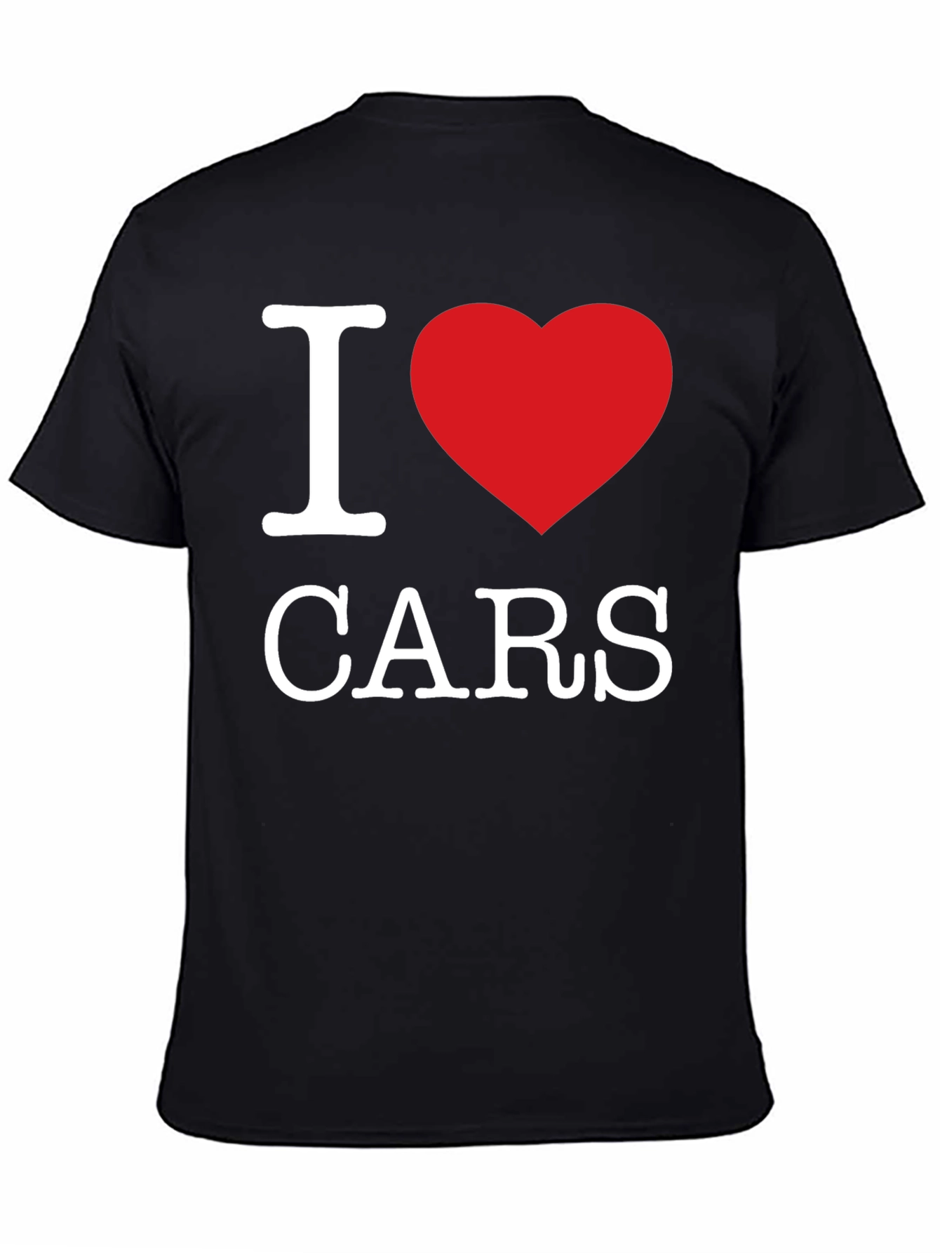 I Heart Cars T-Shirt - Black Cotton Blend