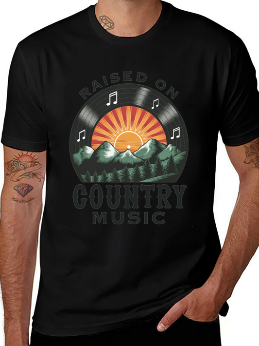 Raised On Country Music Graphic Tee