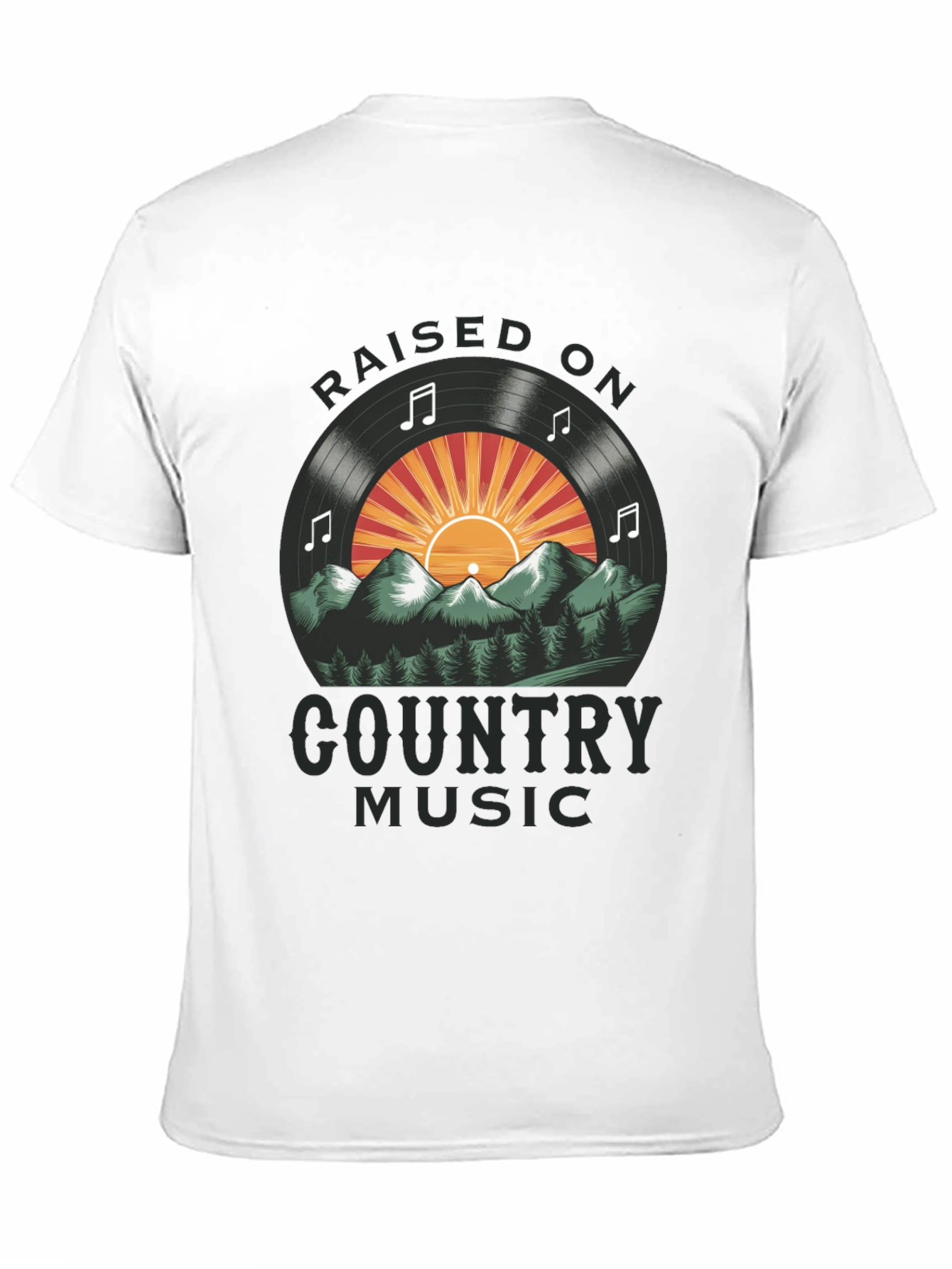Raised On Country Music Graphic Tee