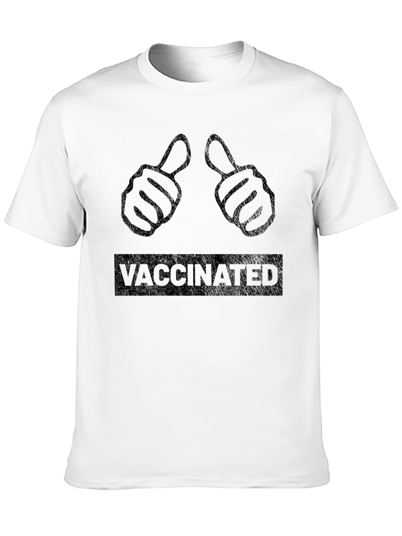 Vaccinated Thumbs Up Graphic T-Shirt