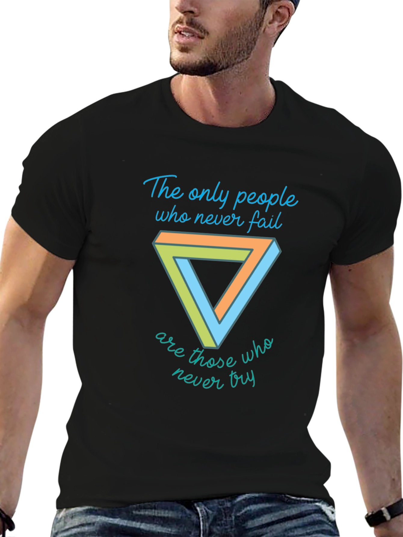 Motivational T-Shirt - Penrose Triangle Graphic Tee