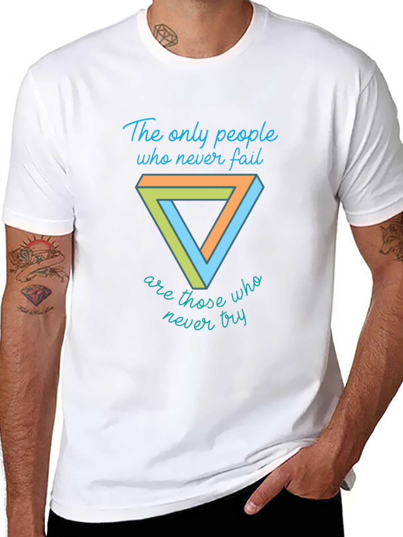 Motivational T-Shirt - Penrose Triangle Graphic Tee
