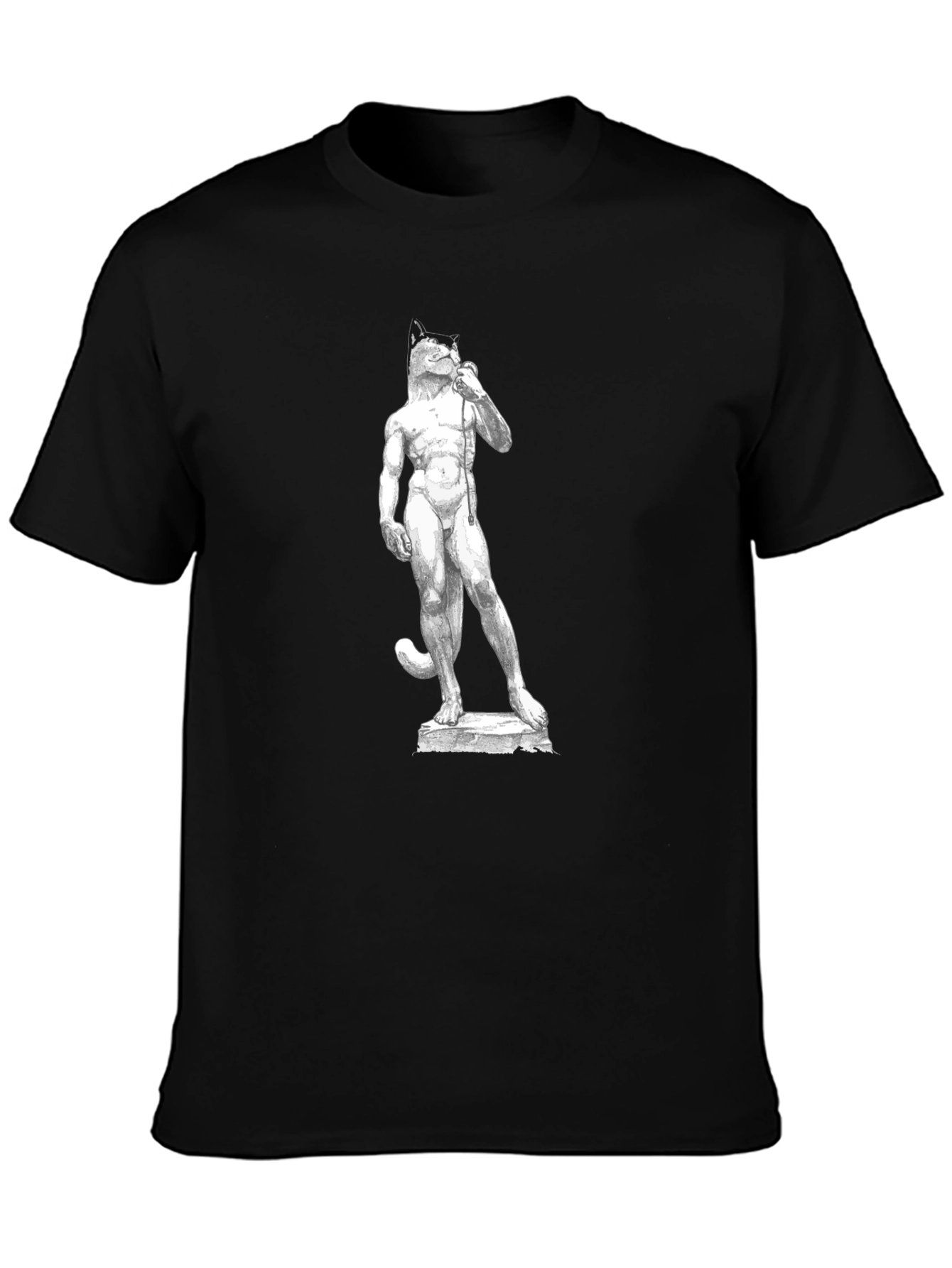Cat-David Black T-Shirt