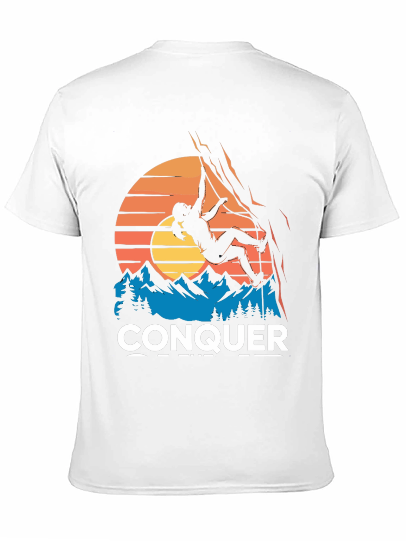 Conquer Mountain Climbing Graphic T-Shirt