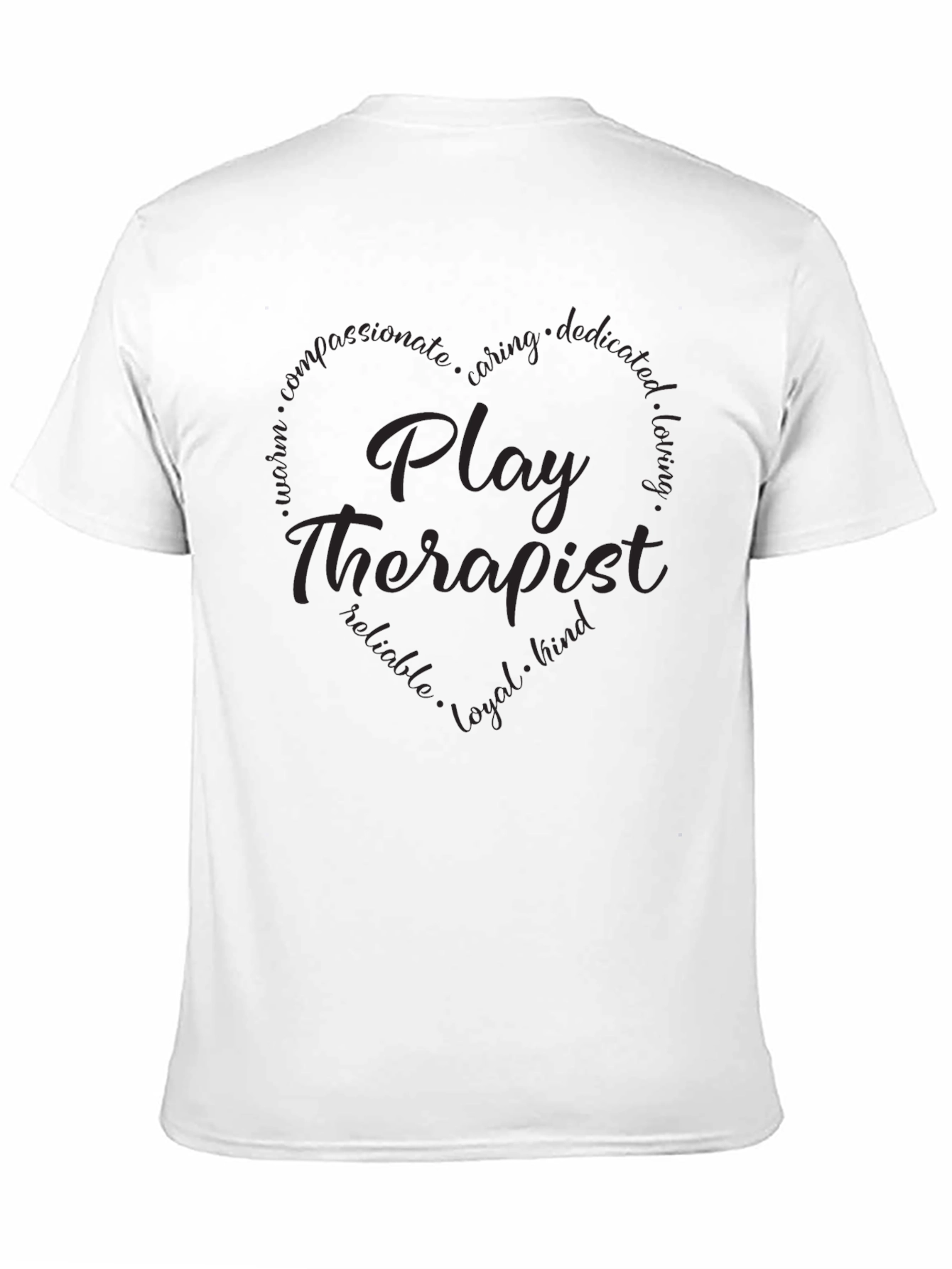 Play Therapist Heart Tee - Compassionate and Caring