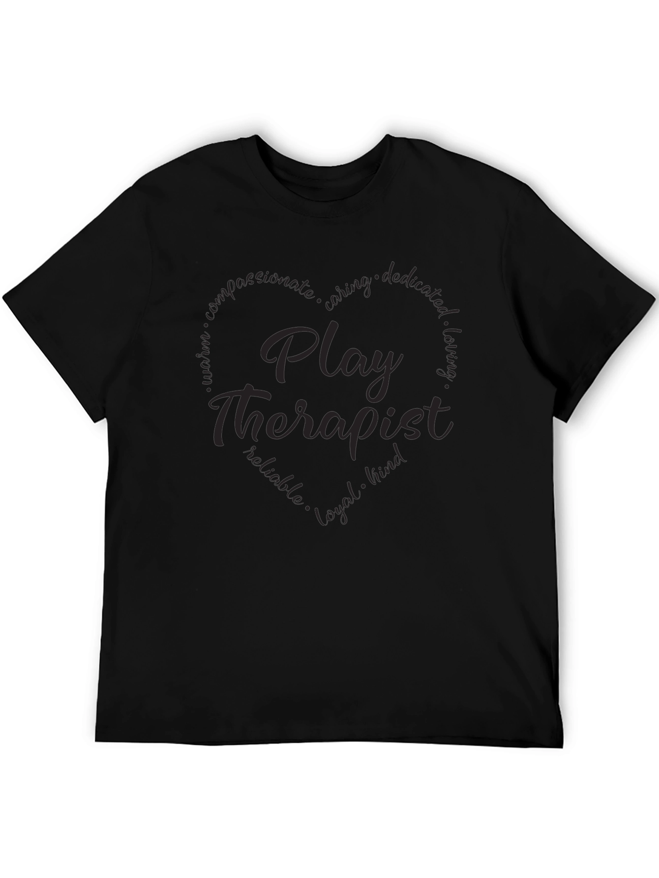 Play Therapist Heart Tee - Compassionate and Caring