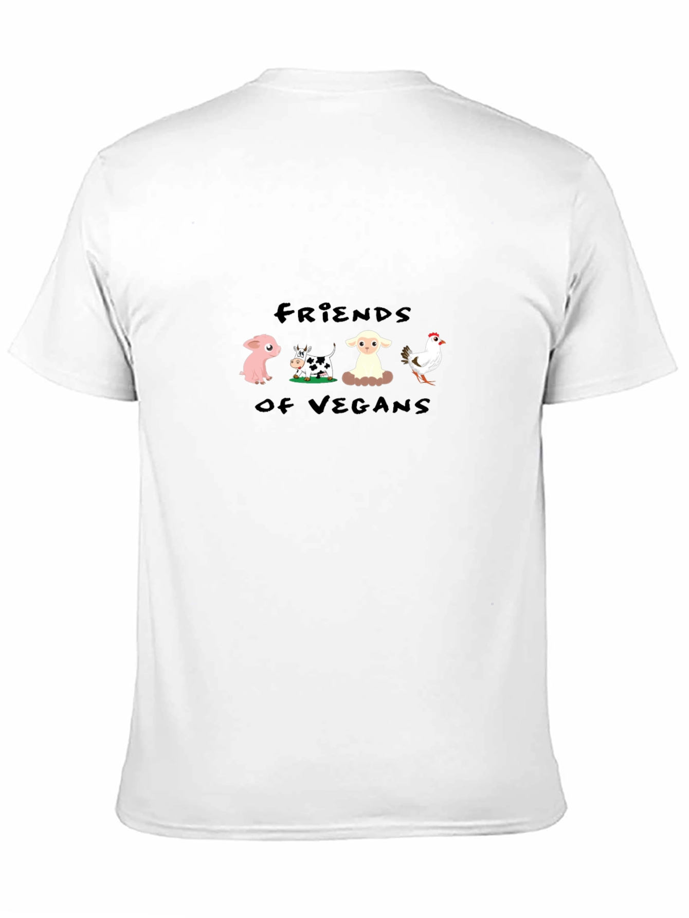 Friends of Vegans Black T-Shirt