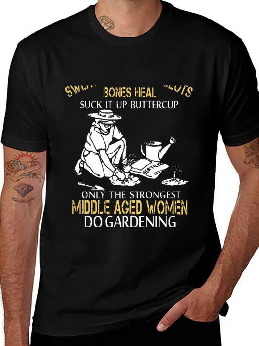 Gardening Women T-Shirt - Strong Middle Aged Design