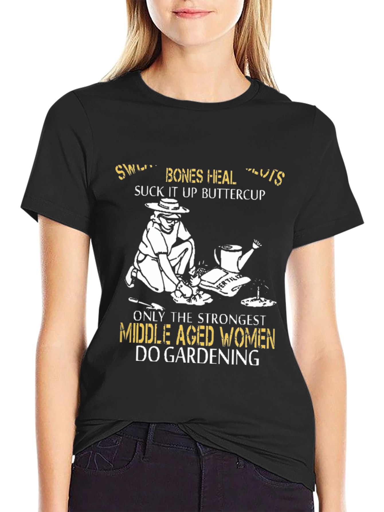 Gardening Women T-Shirt - Strong Middle Aged Design