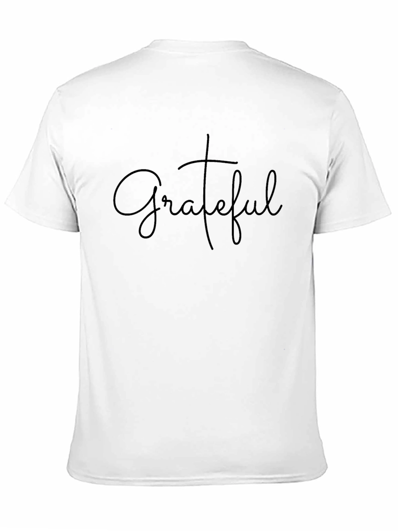 Grateful Black T-Shirt Minimalist Design