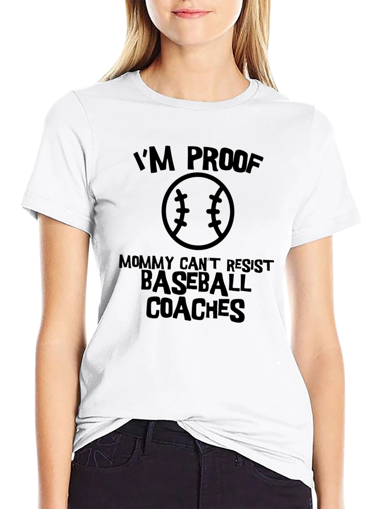 Mommy Cant Resist Baseball Coaches - Graphic T-Shirt