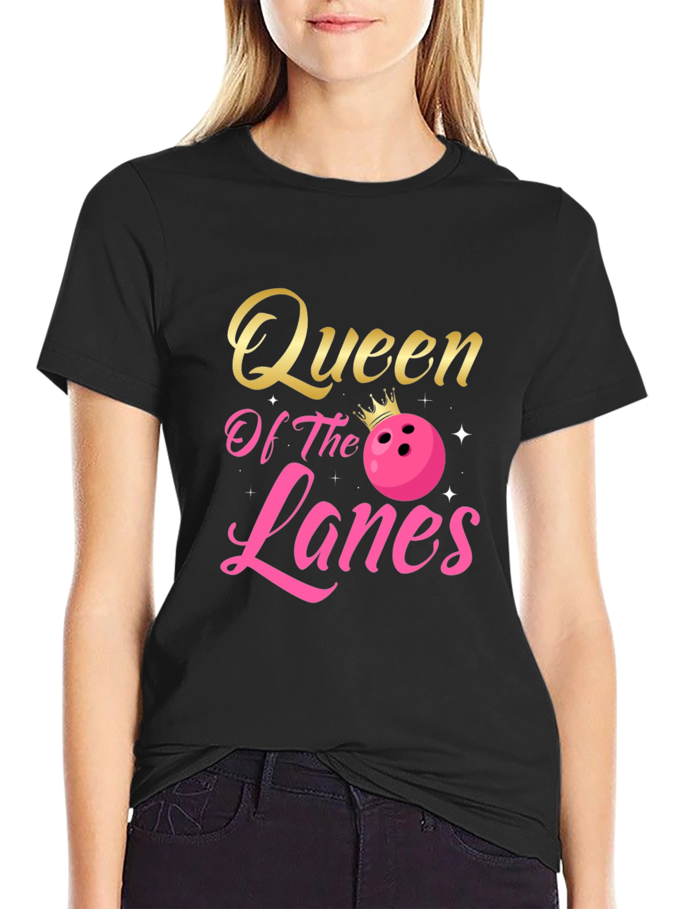 Queen Of The Lanes T-Shirt Bowling Lover Gift