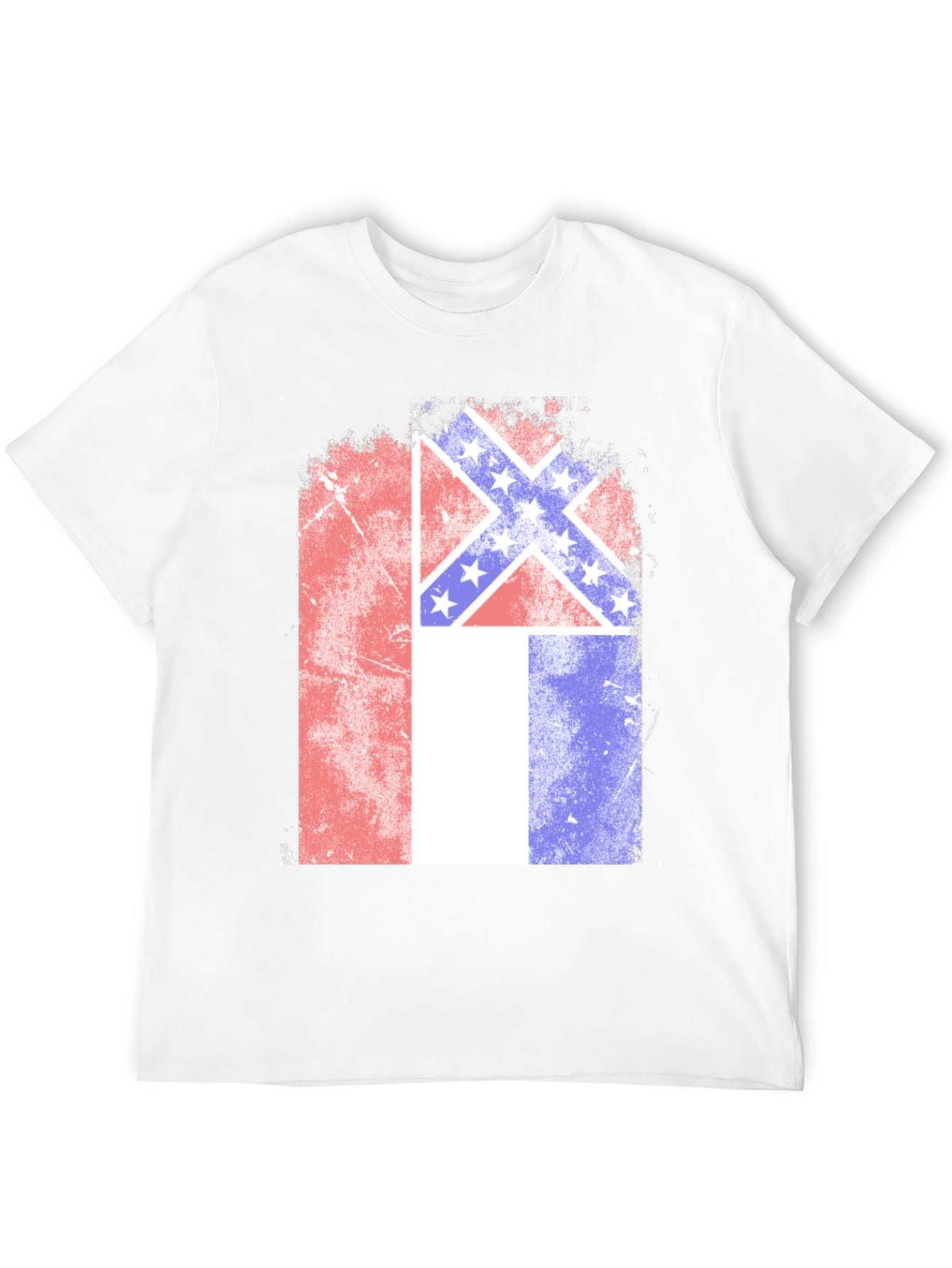 Confederate Flag T-Shirt - Distressed Patriotic Tee