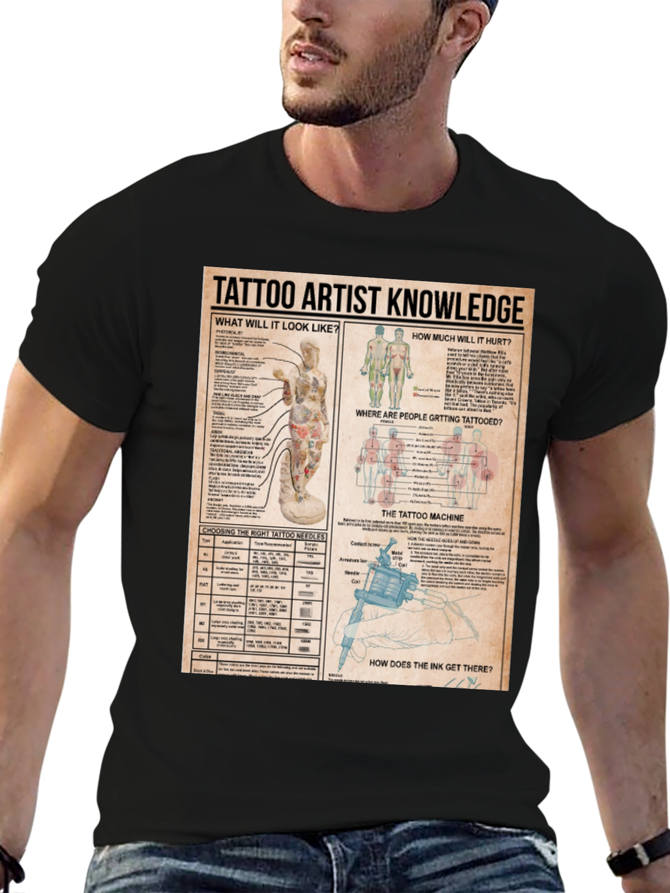 Tattoo Artist Knowledge Graphic Print T-Shirt