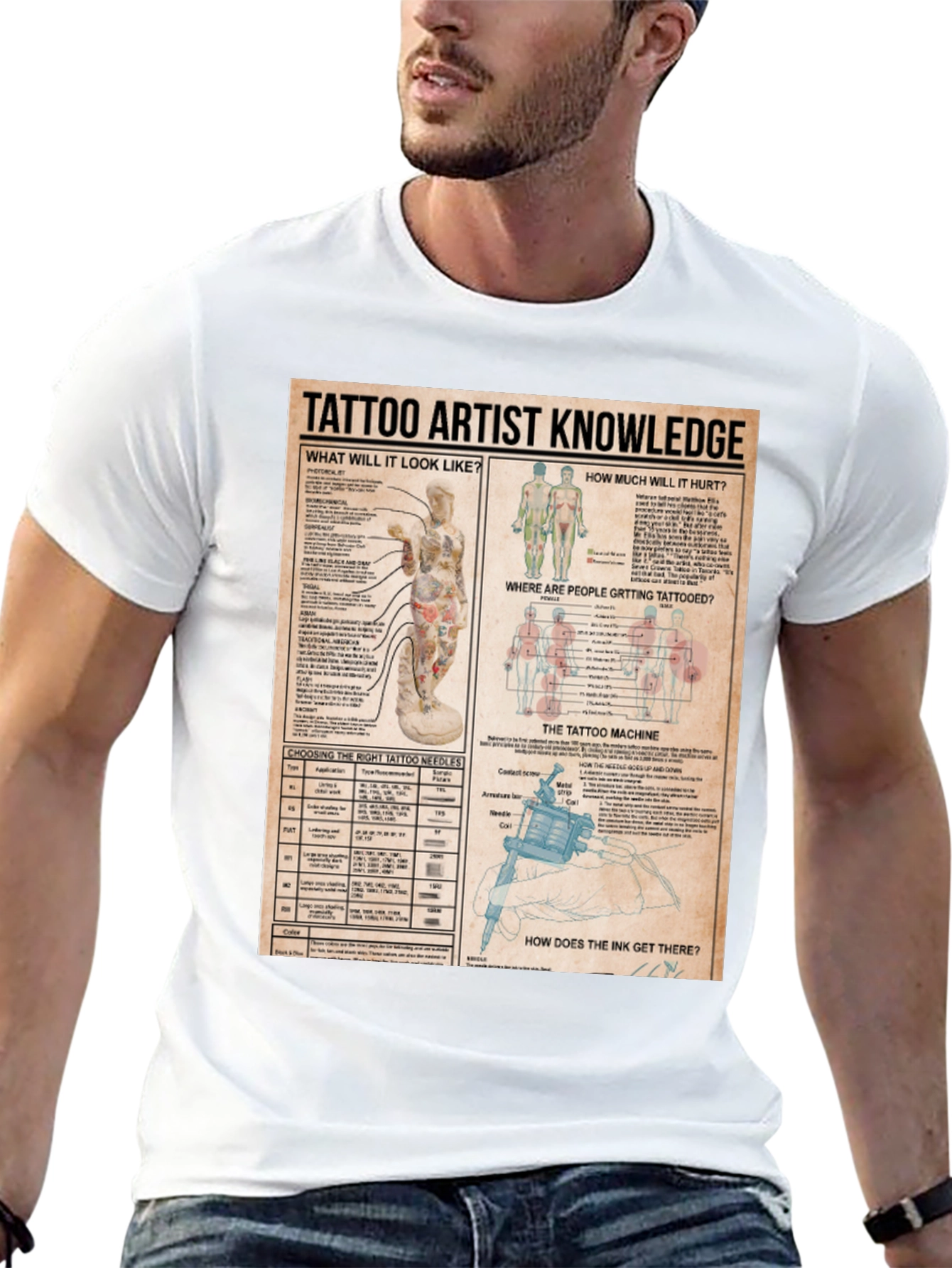 Tattoo Artist Knowledge Graphic Print T-Shirt