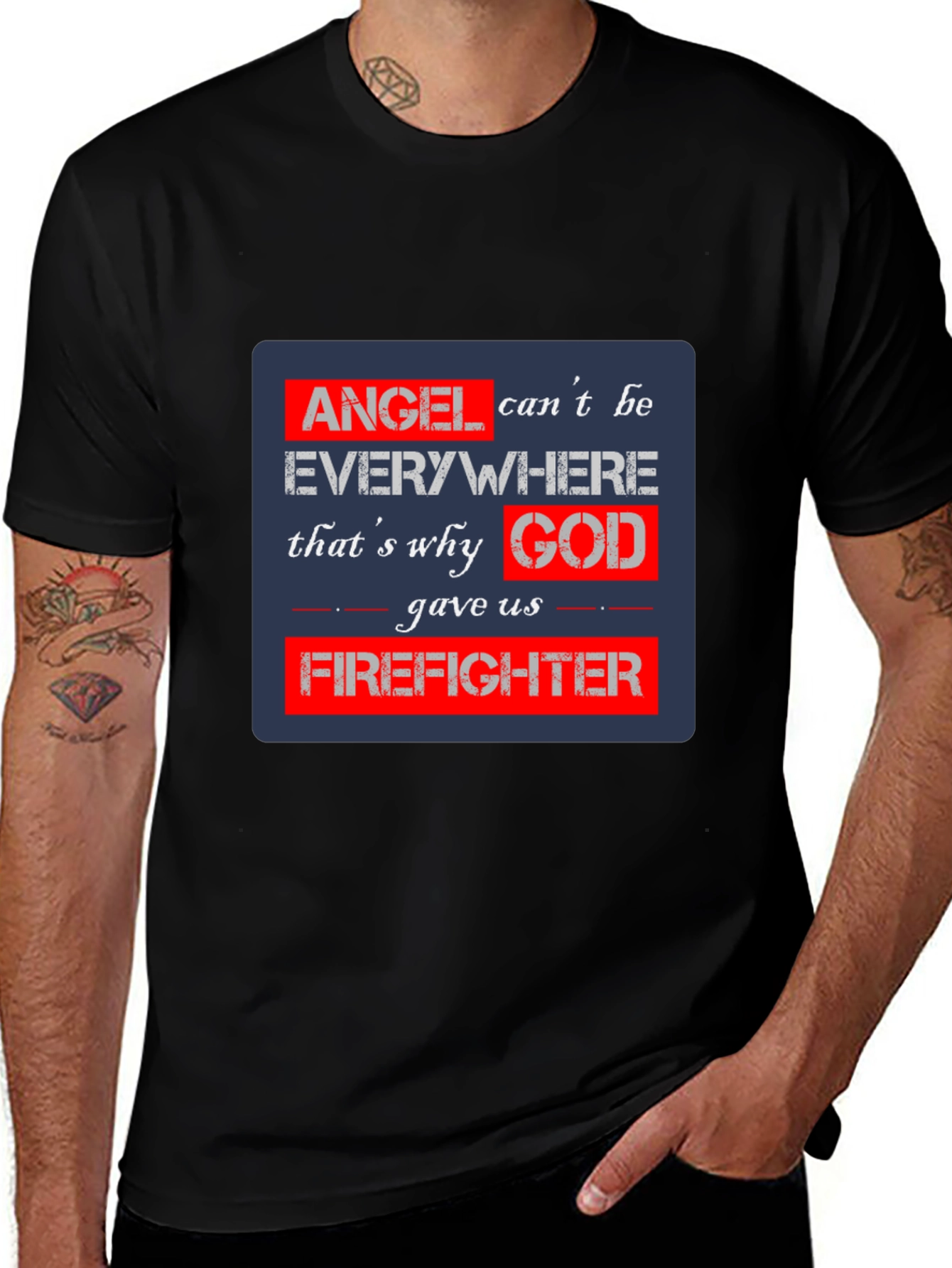 Firefighter Angel T-Shirt - Heroic Tribute