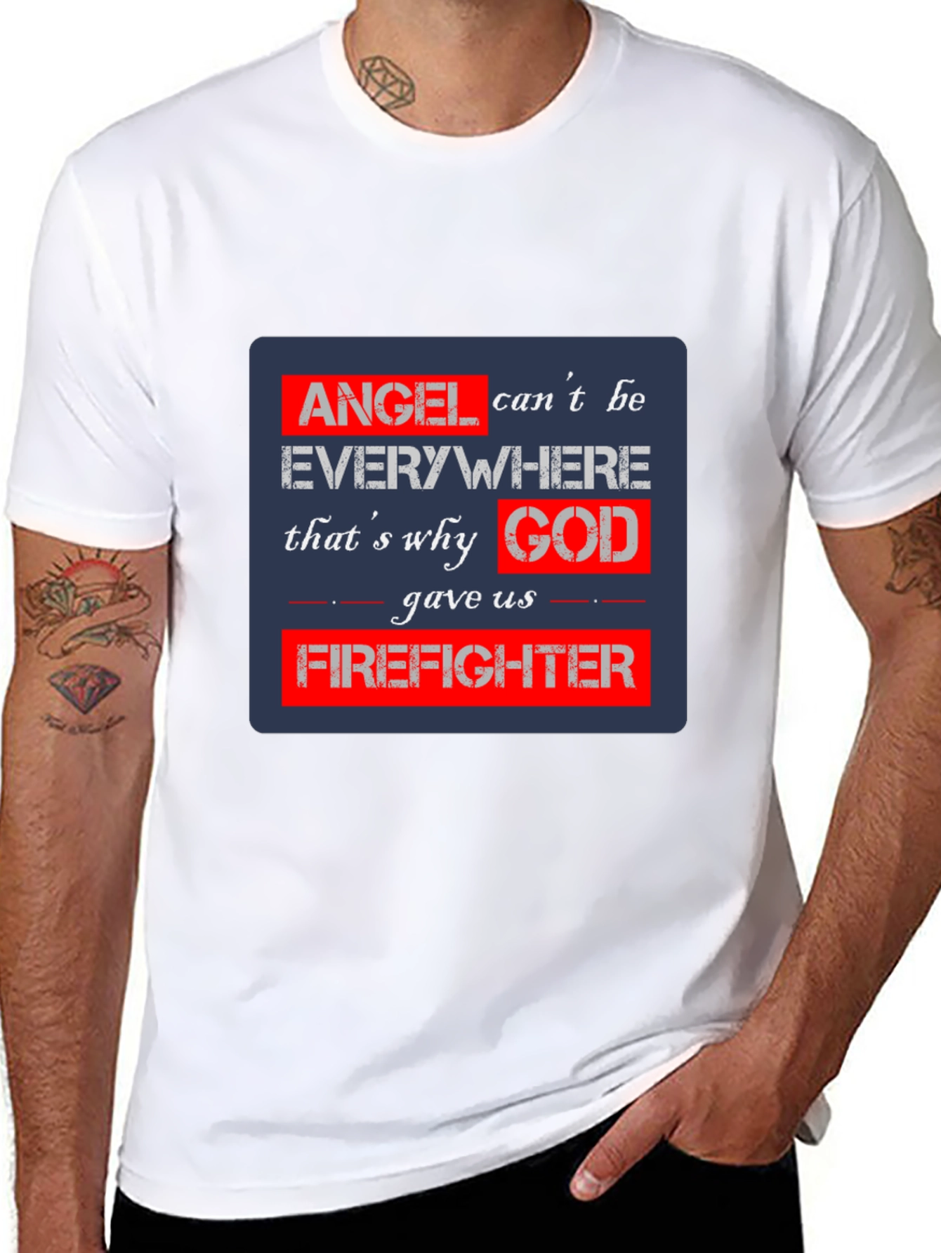 Firefighter Angel T-Shirt - Heroic Tribute