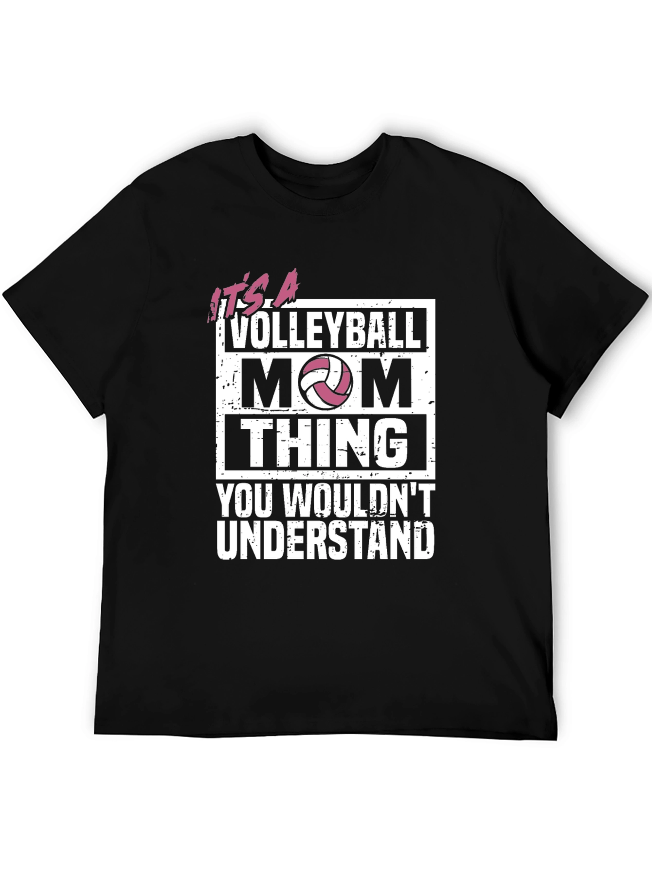 Volleyball Mom T-Shirt - Black Graphic Tee
