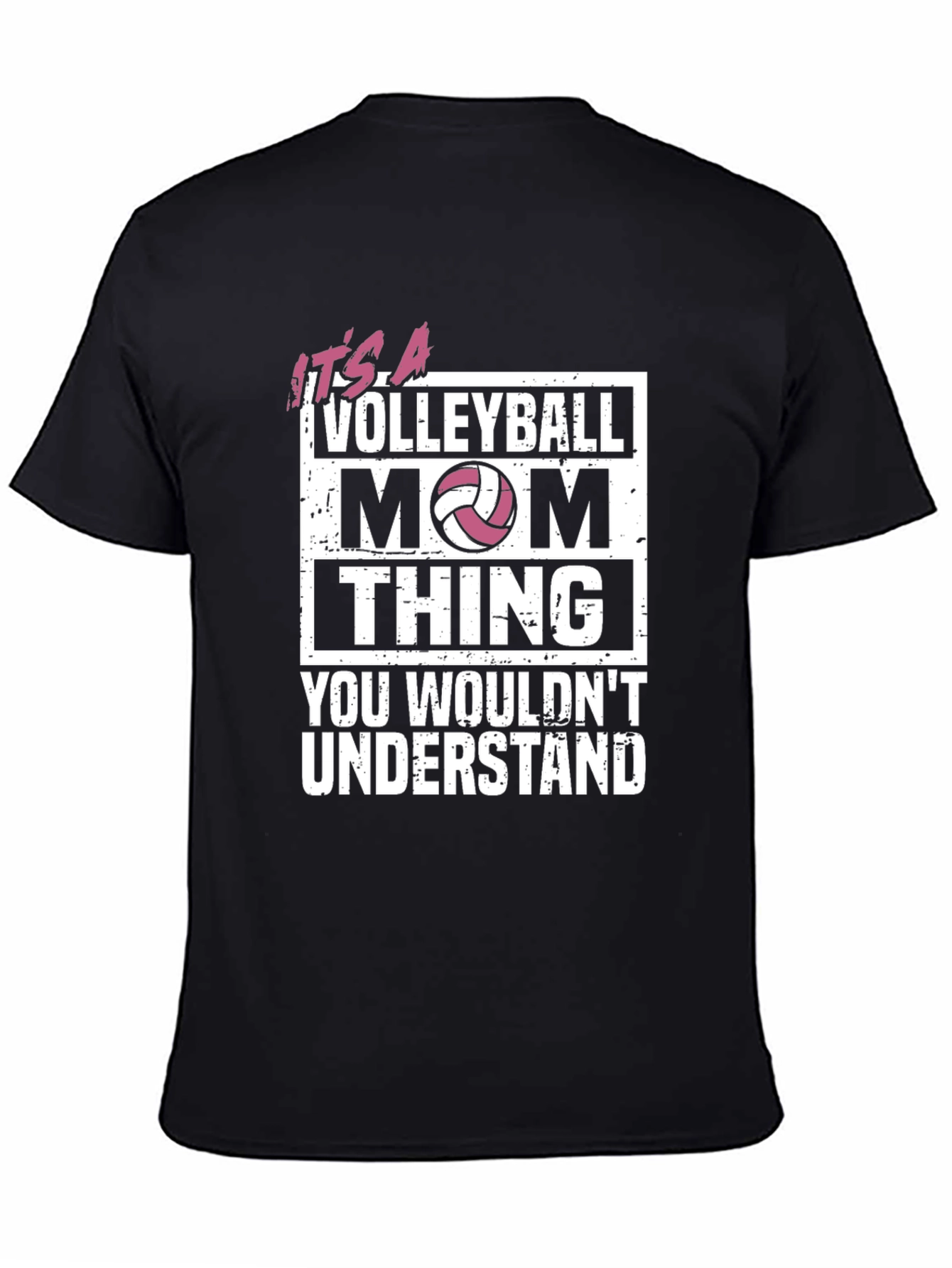 Volleyball Mom T-Shirt - Black Graphic Tee