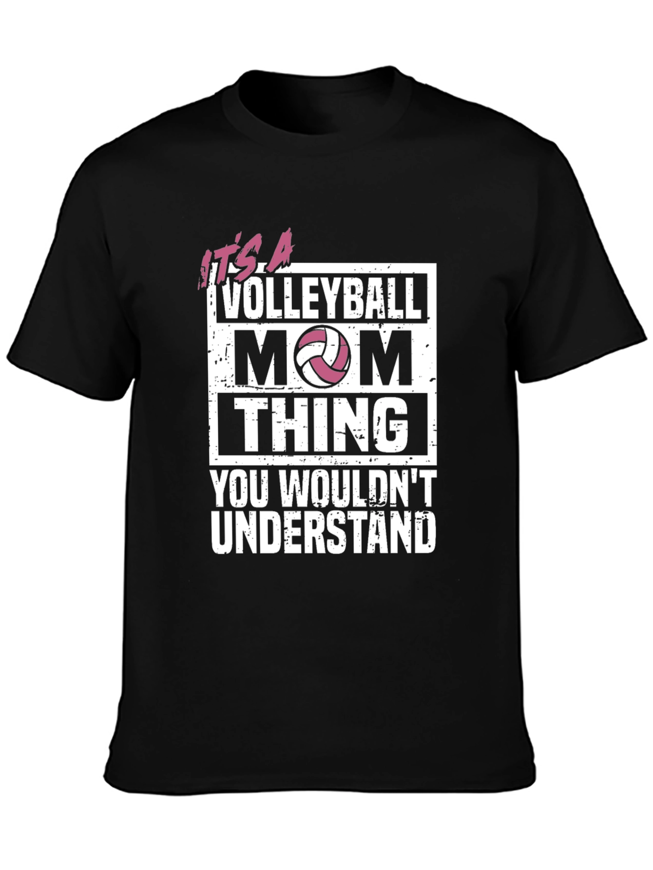 Volleyball Mom T-Shirt - Black Graphic Tee