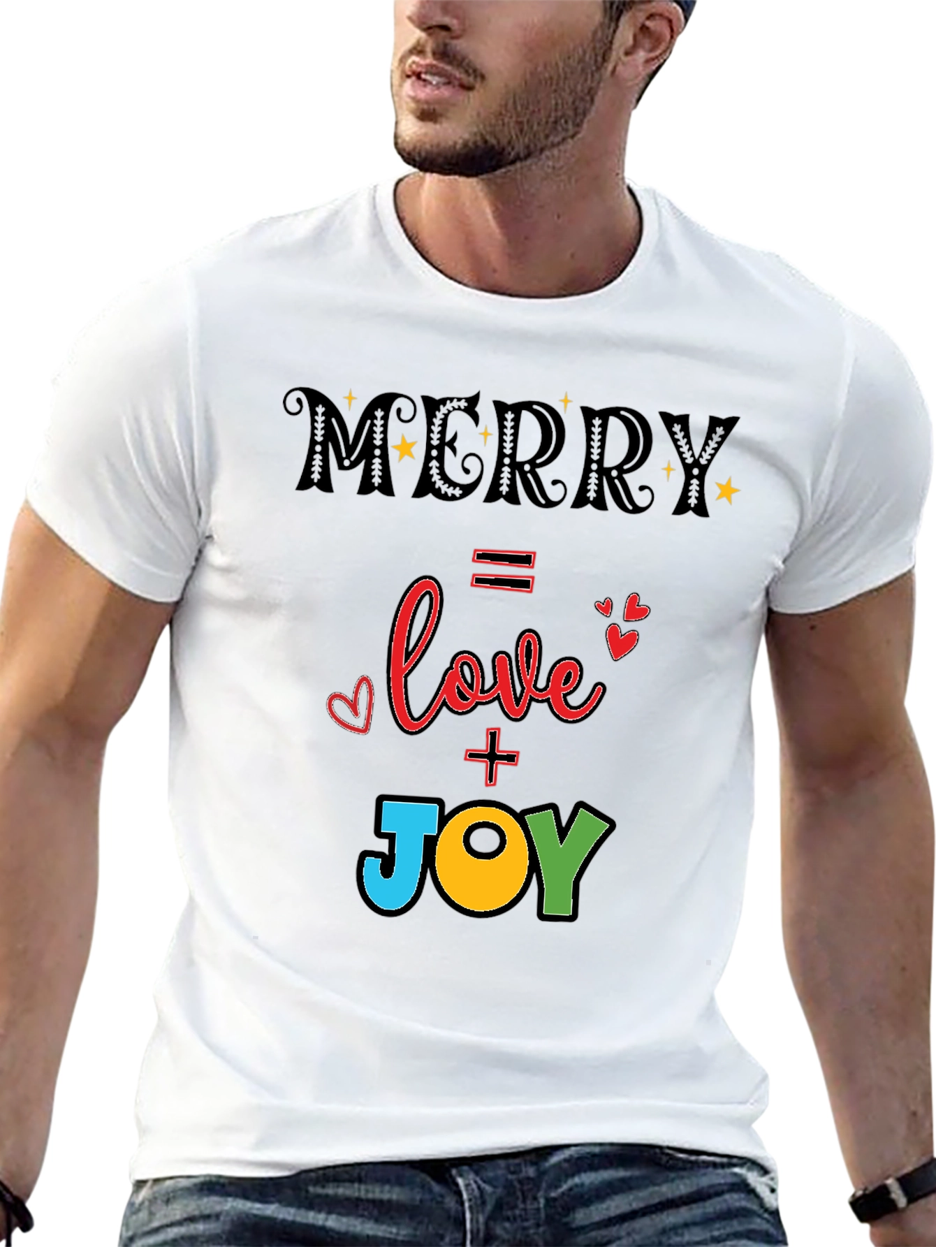Merry Love & Joy T-Shirt - Holiday Festive Tee