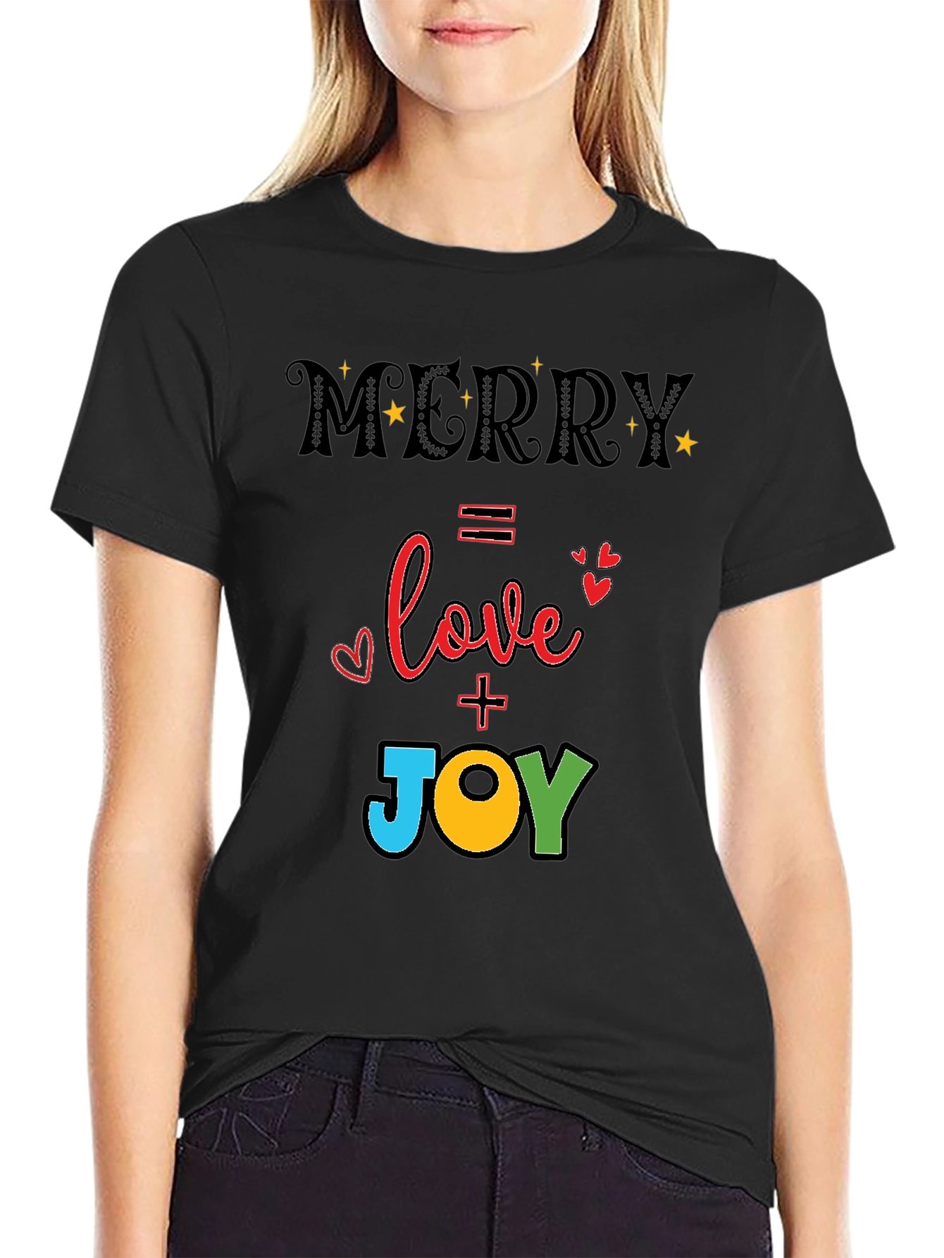 Merry Love & Joy T-Shirt - Holiday Festive Tee