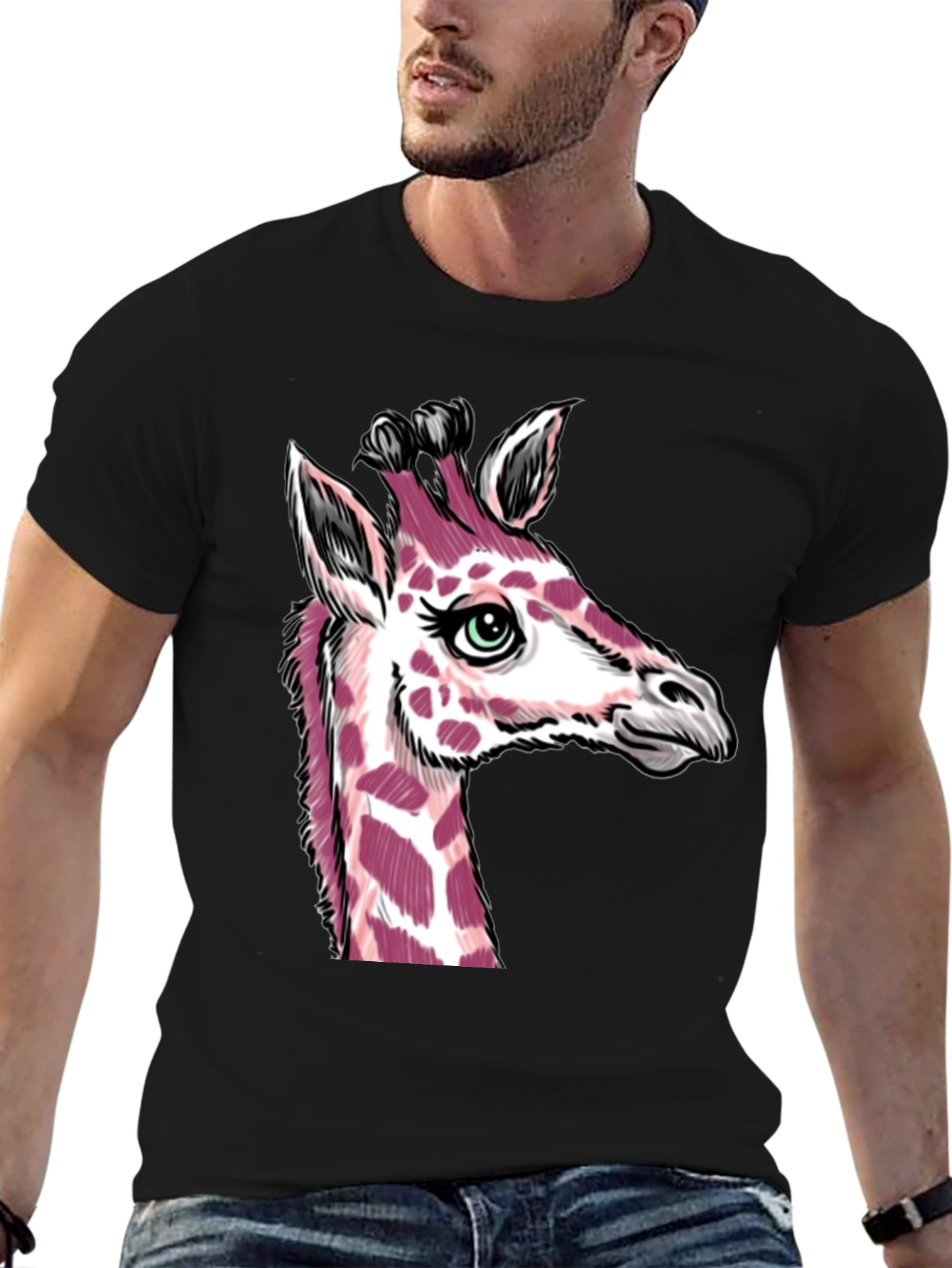 Giraffe Graphic T-Shirt - Unique Animal Design