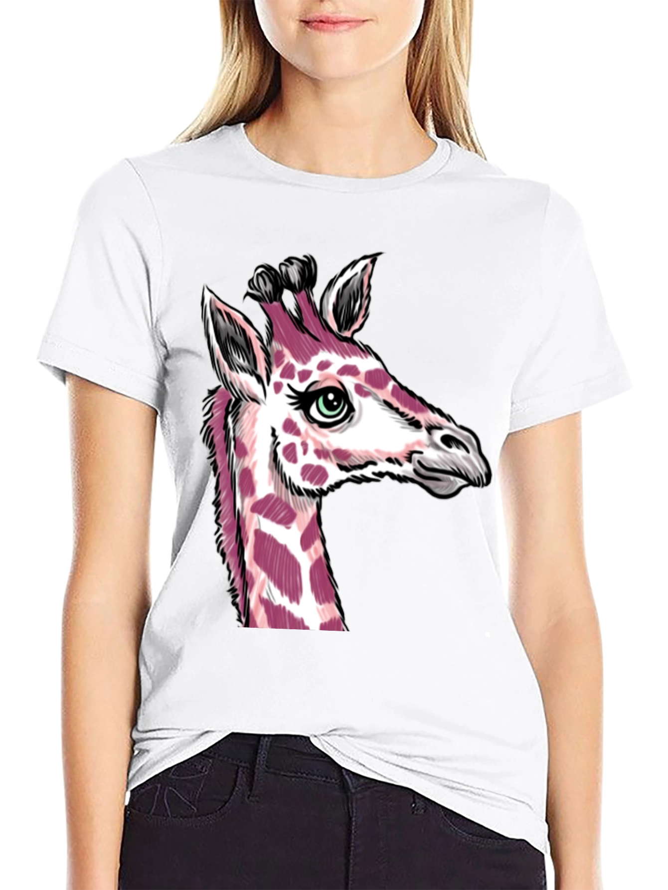 Giraffe Graphic T-Shirt - Unique Animal Design