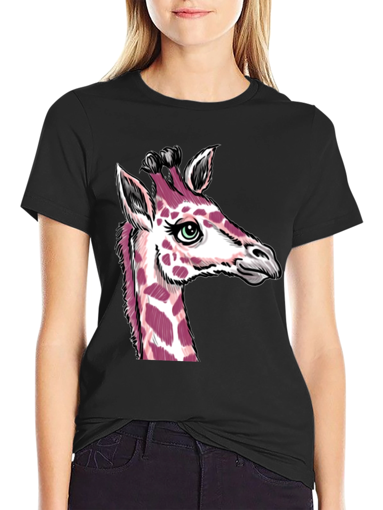 Giraffe Graphic T-Shirt - Unique Animal Design
