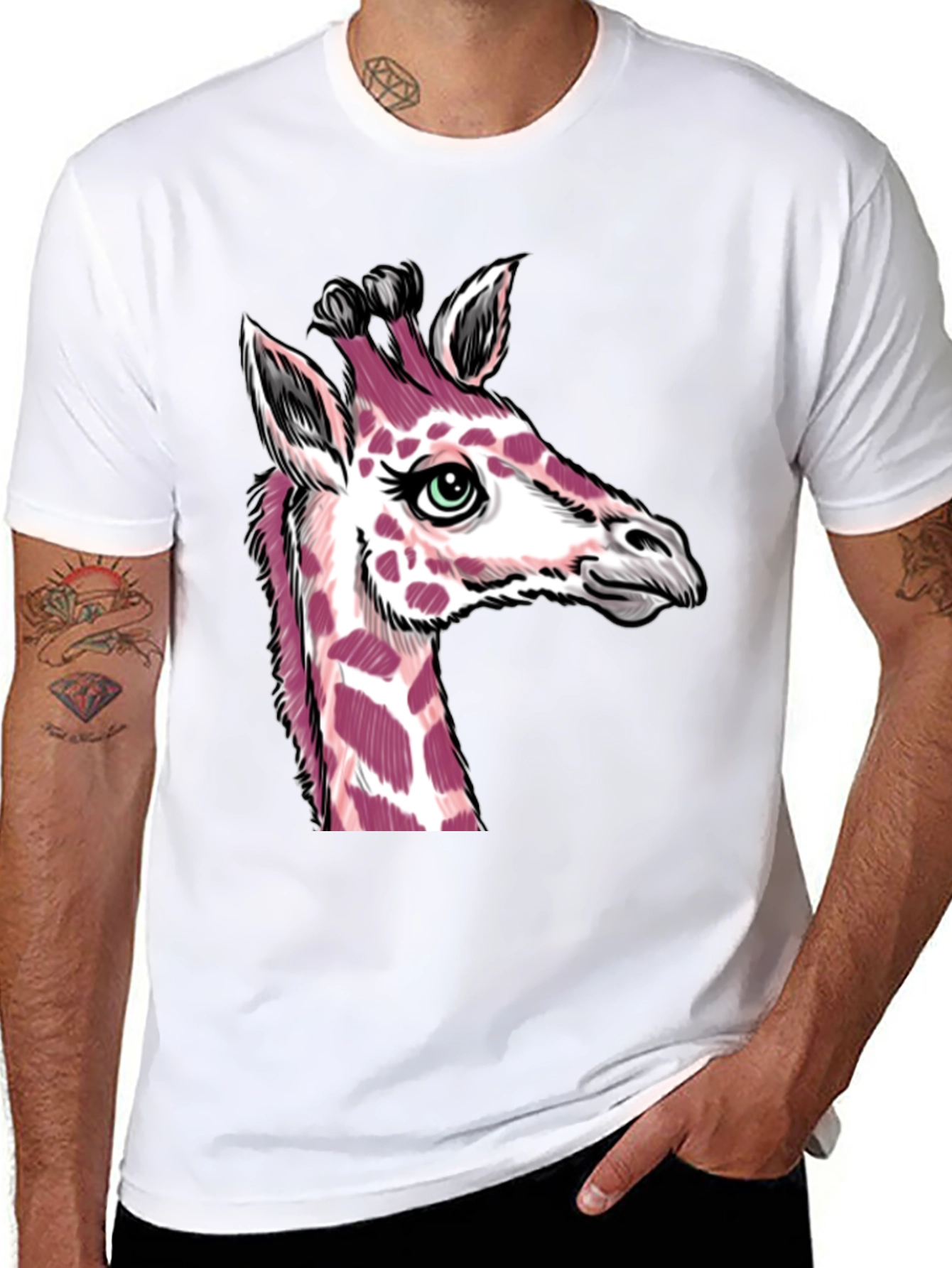 Giraffe Graphic T-Shirt - Unique Animal Design