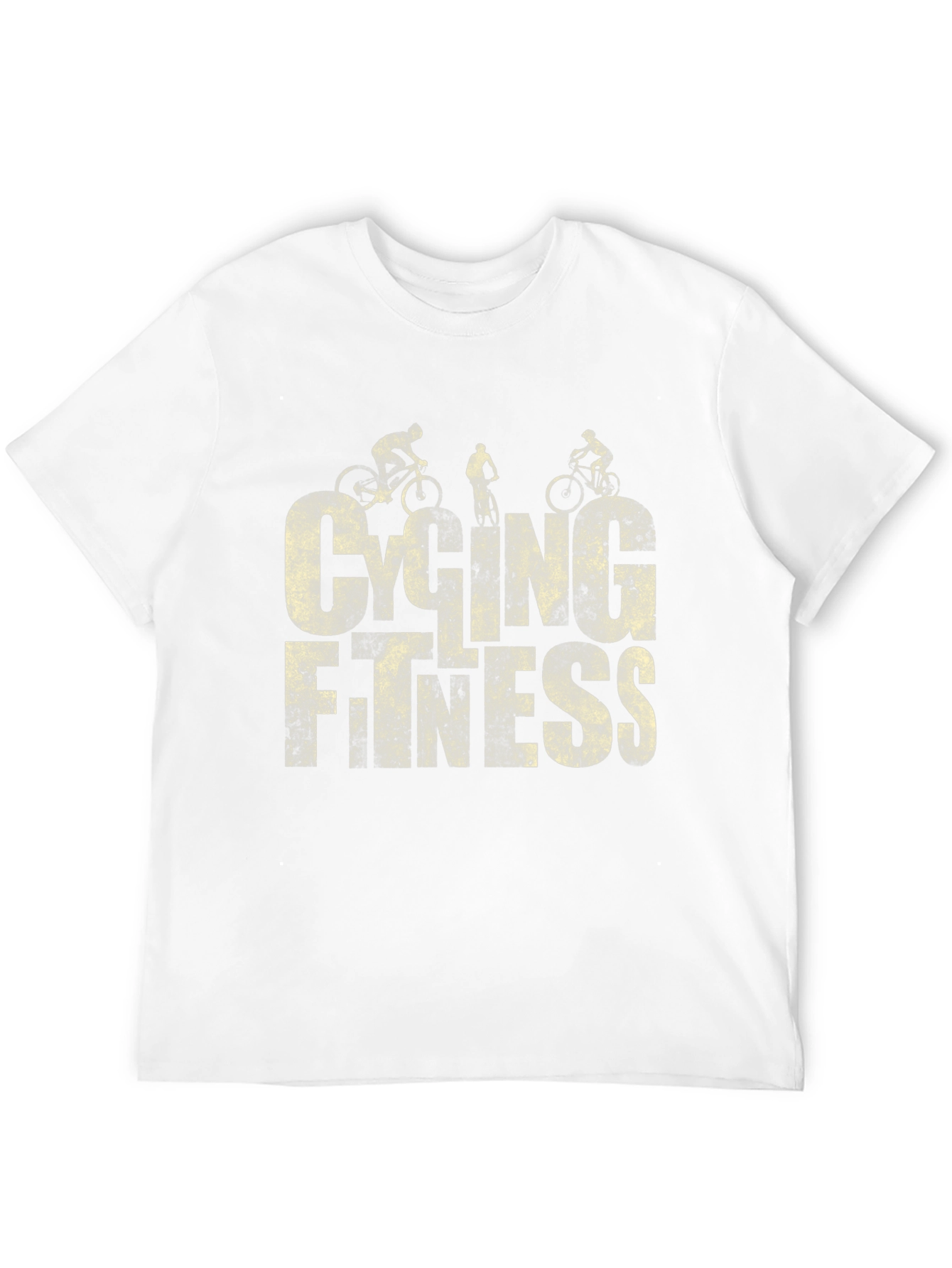 Cycling Fitness Graphic Tee - Black Cotton