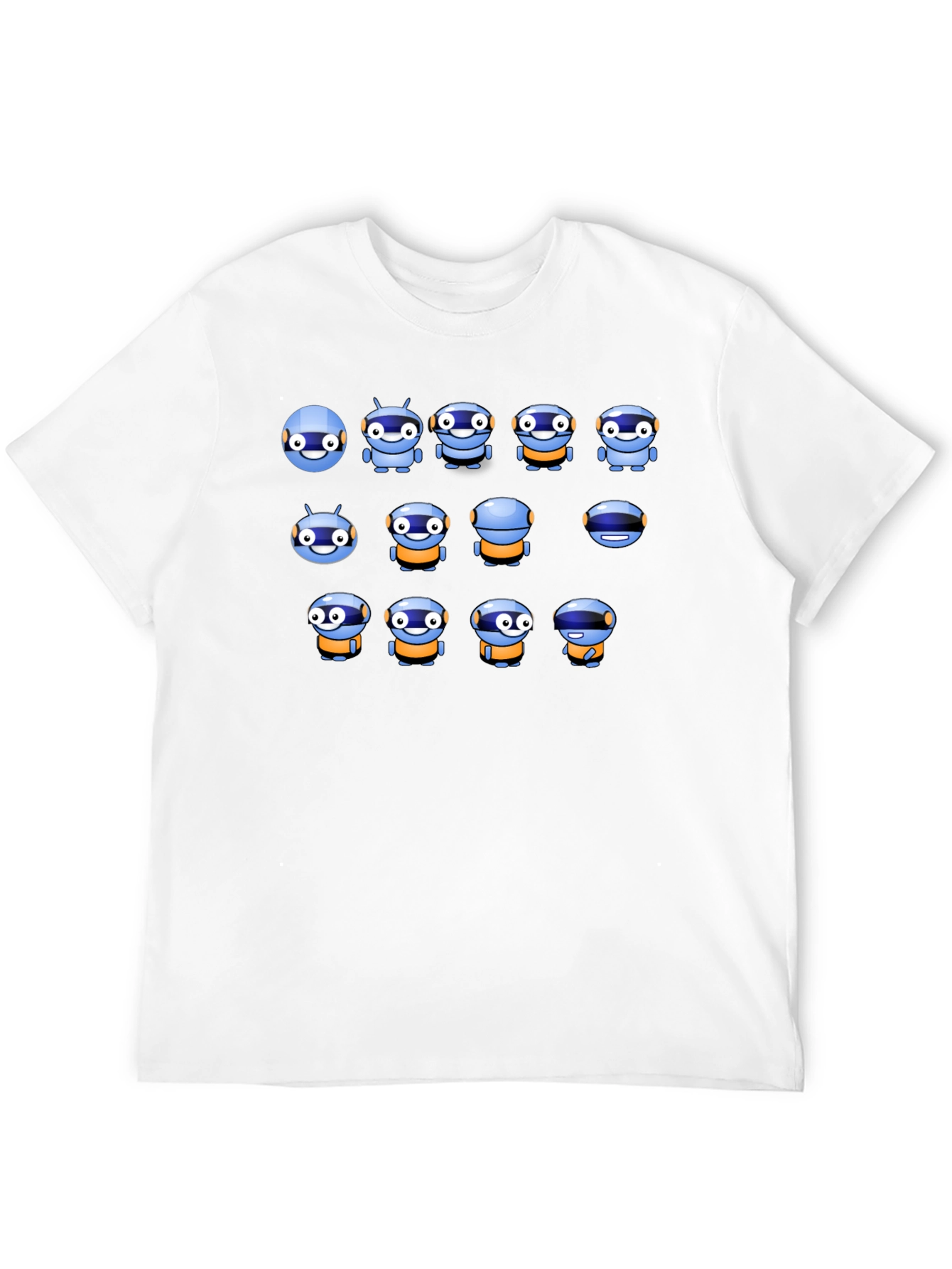 Robot Array Black Tee - Unique Design